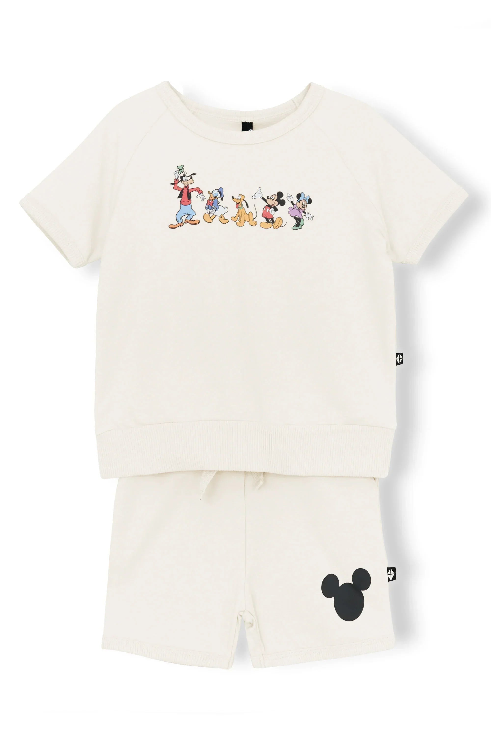 Short Sleeve Jogger Set in Mickey and Friends on Ecru Secondary image
