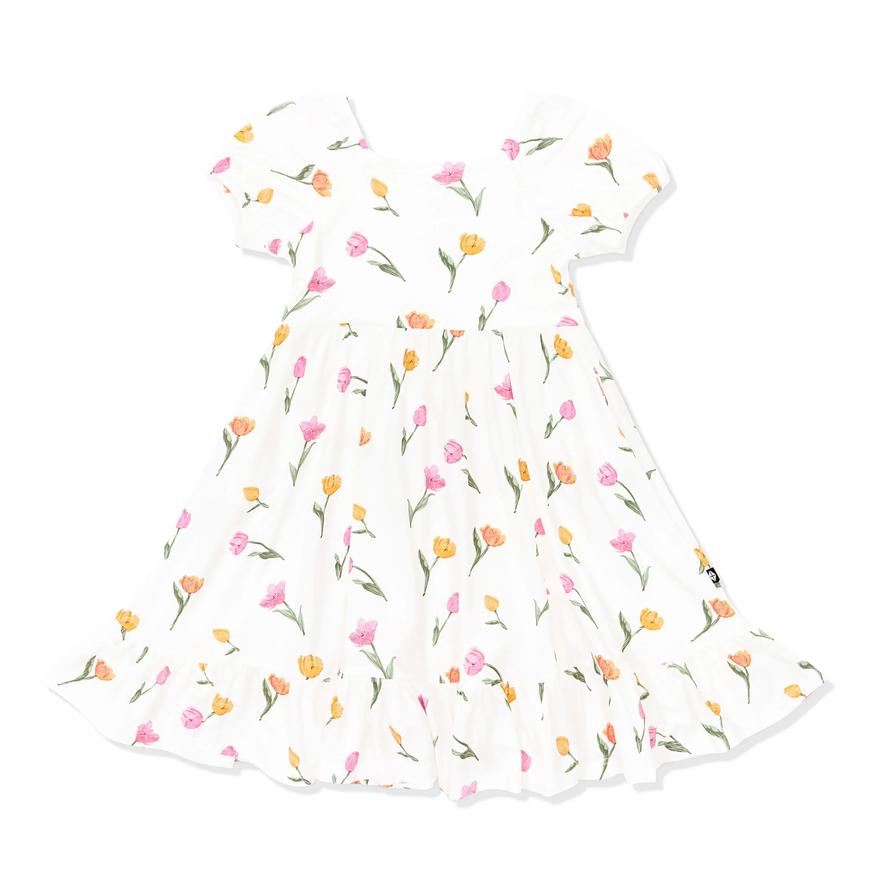 Puff Sleeve Twirl Dress in Tulip Secondary image
