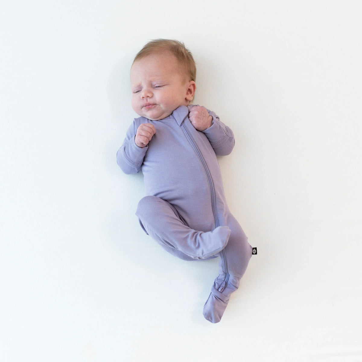 Zippered Footie in Taro Main image