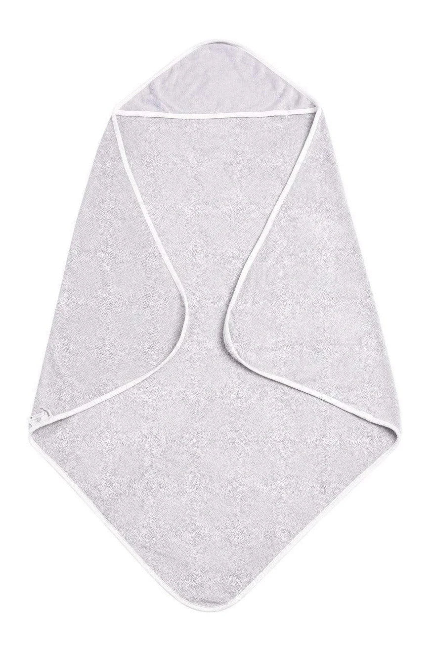 Hooded Bath Towel in Storm with Cloud Trim Secondary image