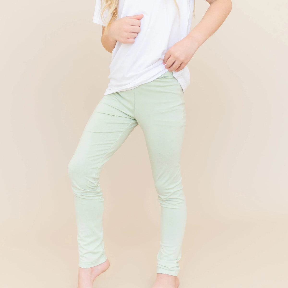 Toddler Leggings in Basil Main image