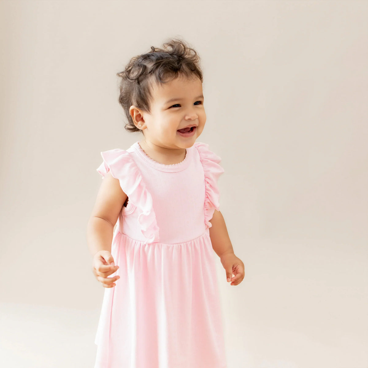 Pointelle Bodysuit Dress in Sakura Main image