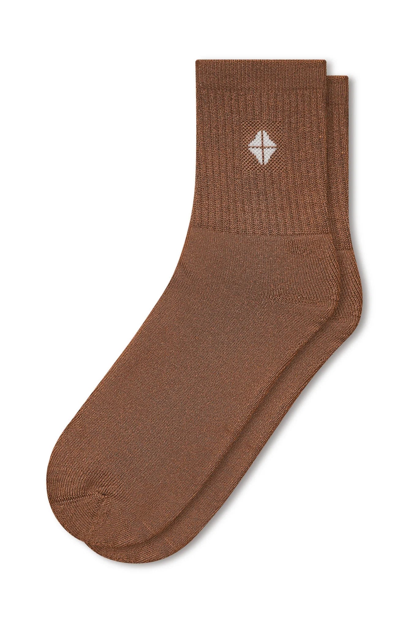 Adult Crew Socks in Latte Secondary image