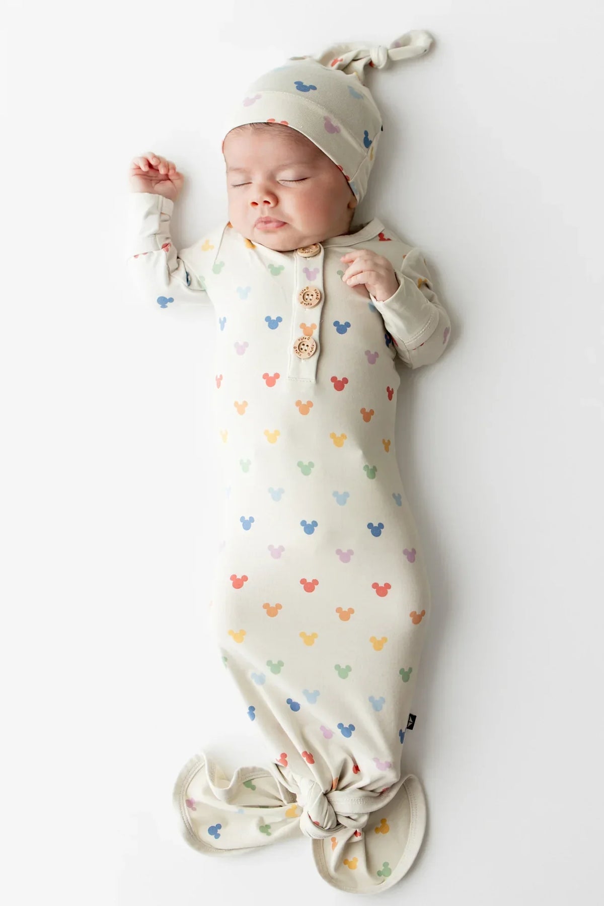 Knotted Gown with Hat Set in Pastel Mickey Mouse Main image