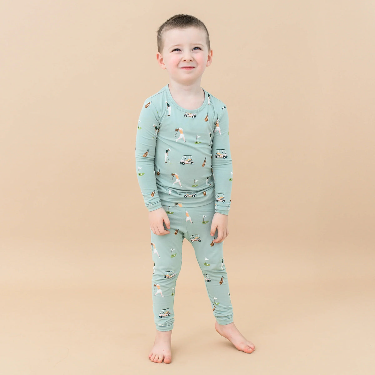 Long Sleeve Pajamas in Golf Main image