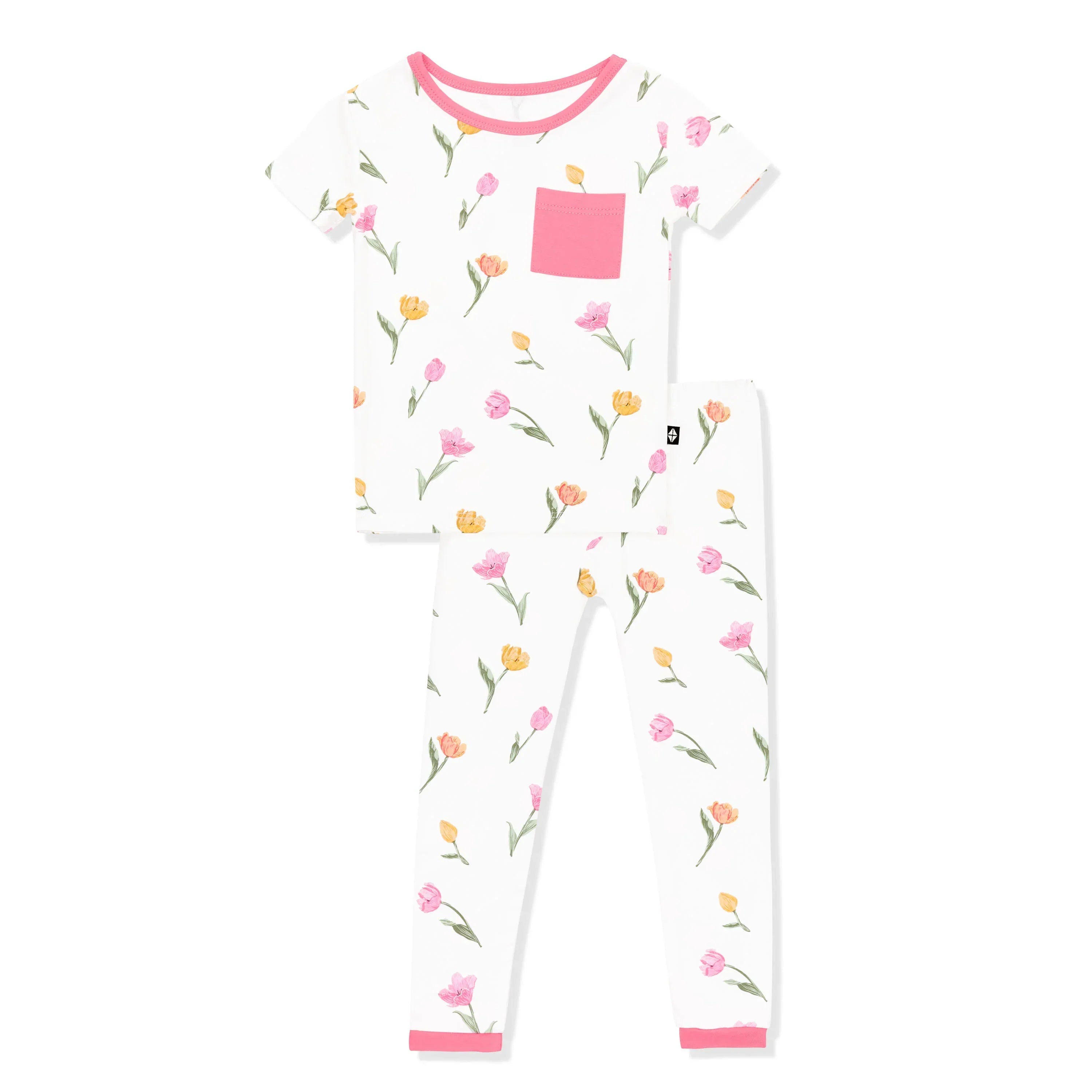 Short Sleeve with Pants Pajamas in Tulip Secondary image