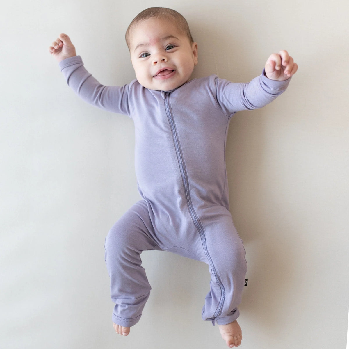 Zippered Romper in Taro Main image