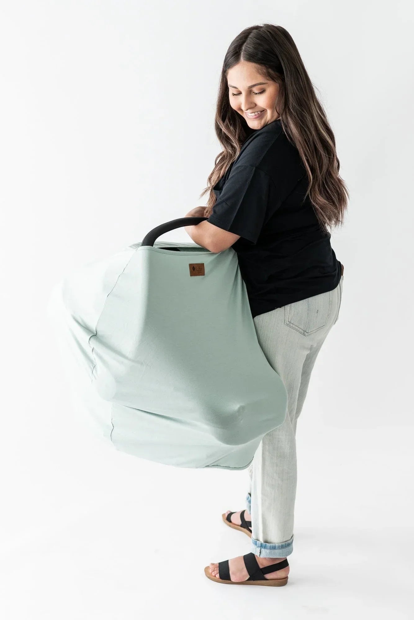 Car Seat Cover in Sage Secondary image