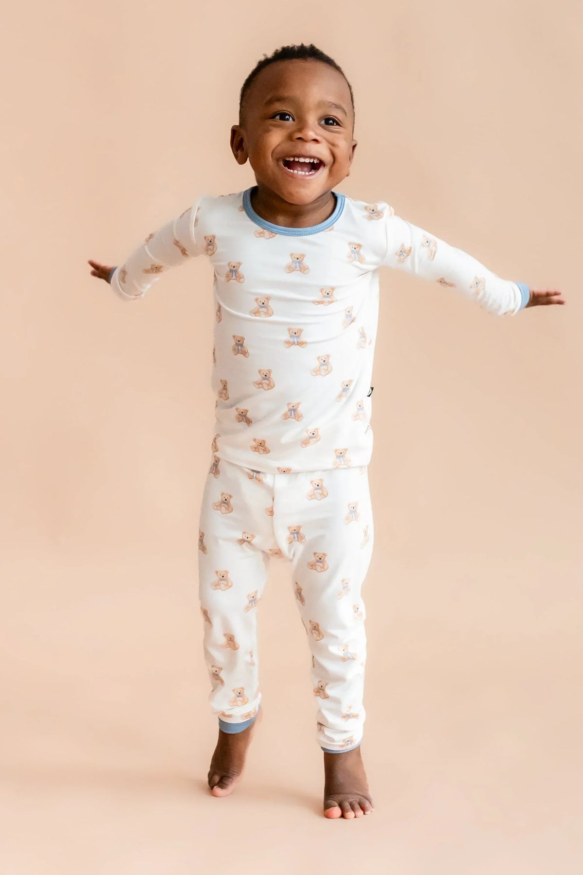 Long Sleeve Pajamas in Teddy Bear Main image