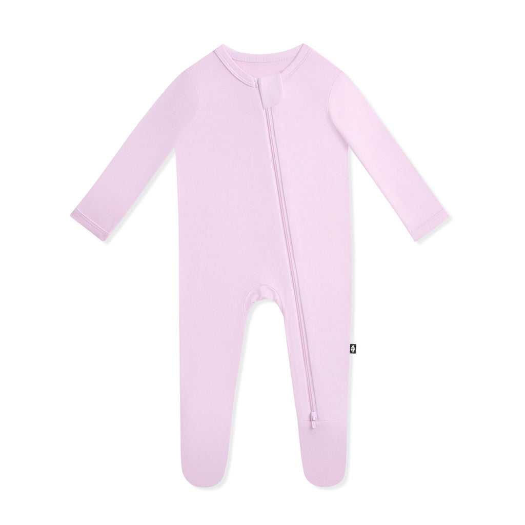 Zippered Footie in Thistle