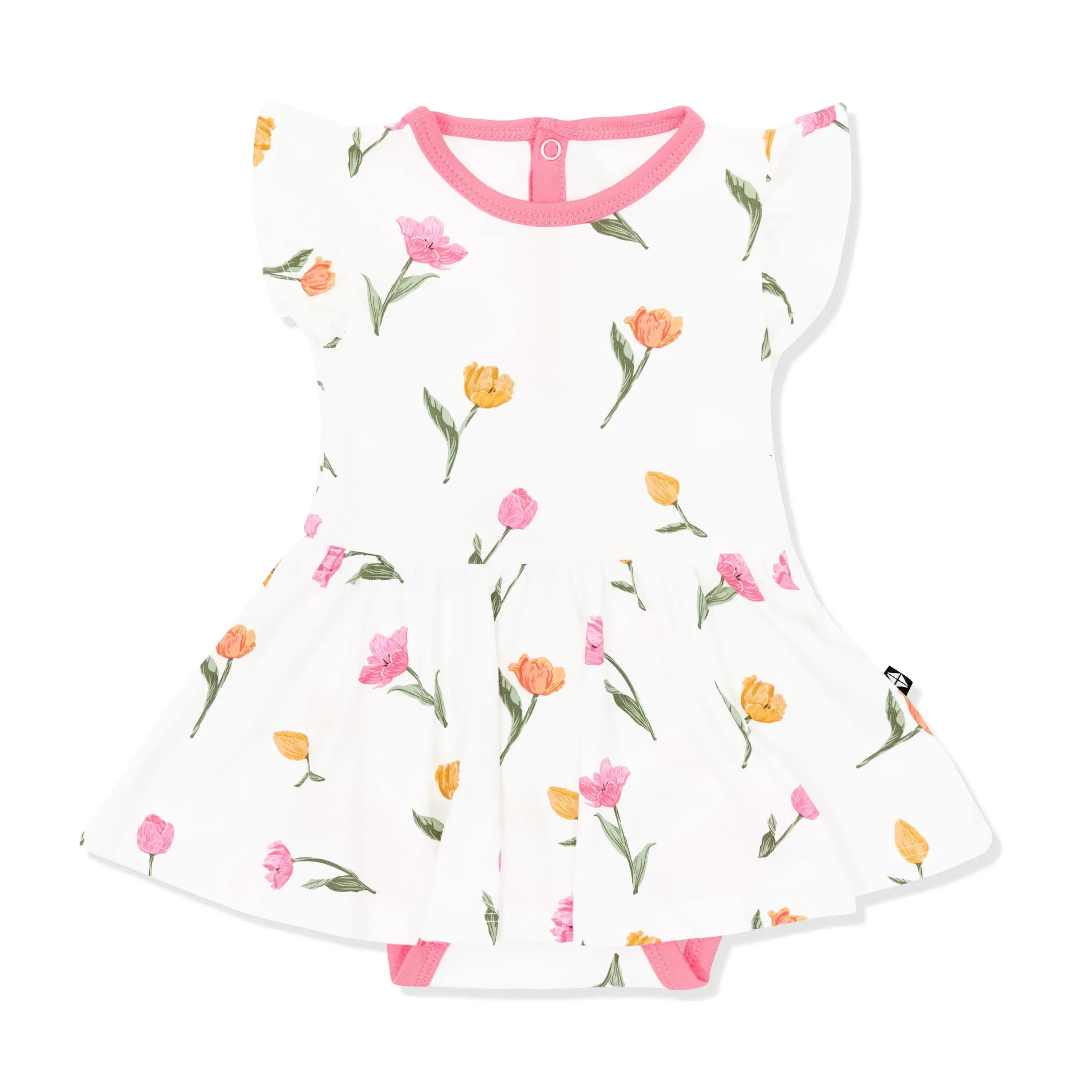Twirl Bodysuit Dress in Tulip Secondary image