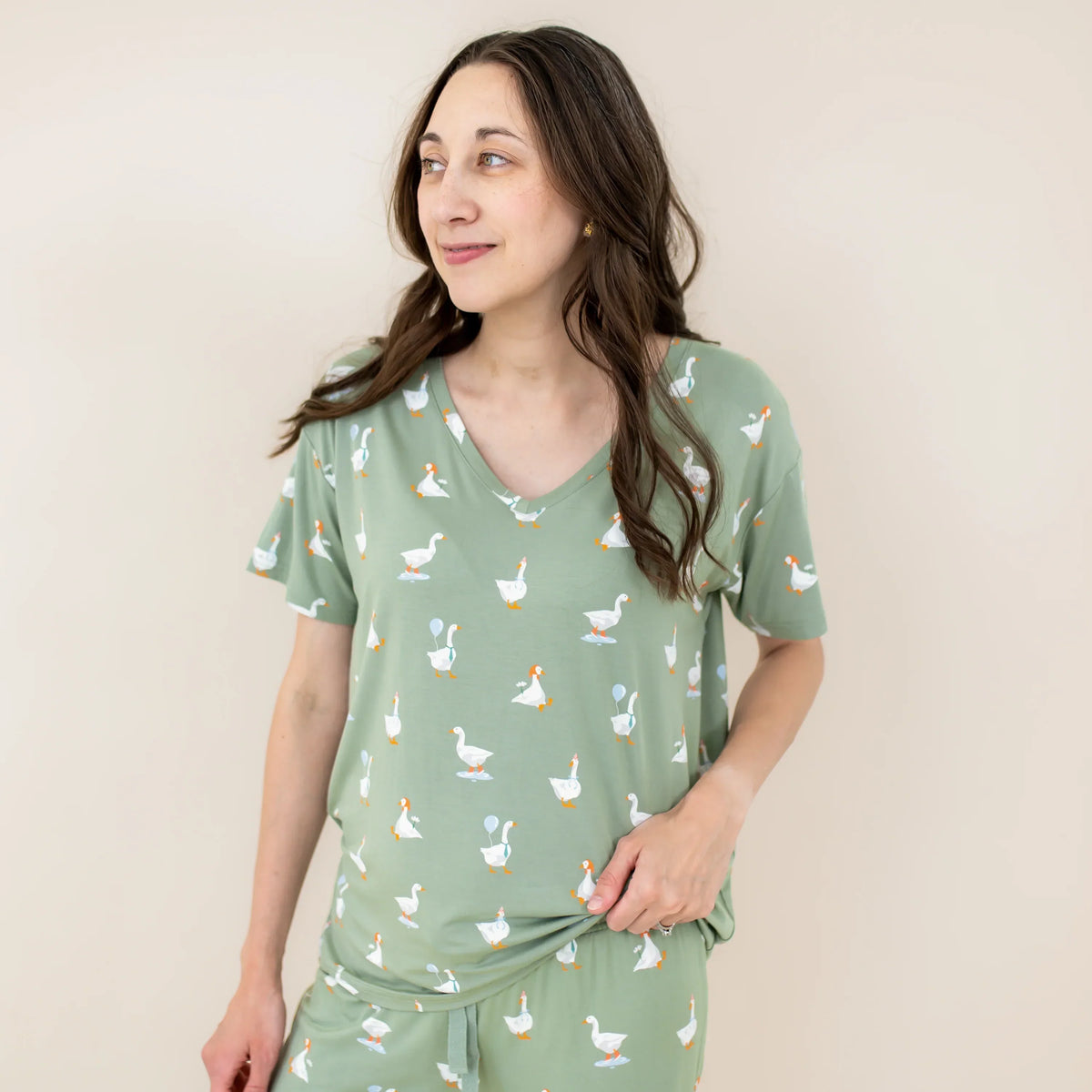 Women's Relaxed Fit V-Neck in Silly Goose Main image