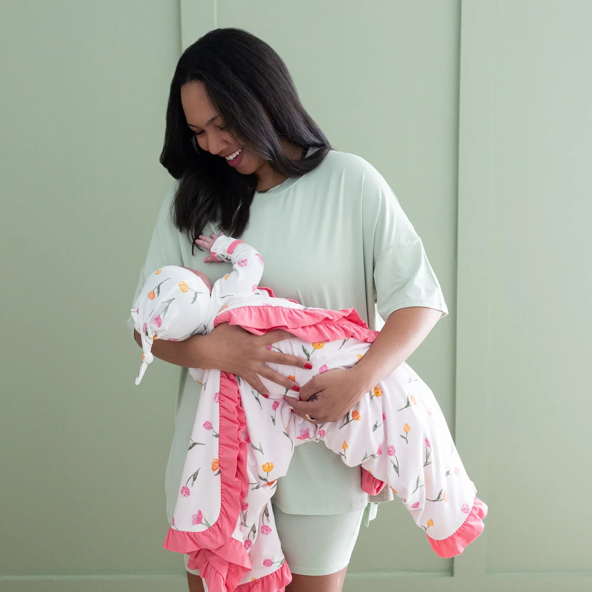 Ruffle Baby Blanket in Tulip 0.5 Main image