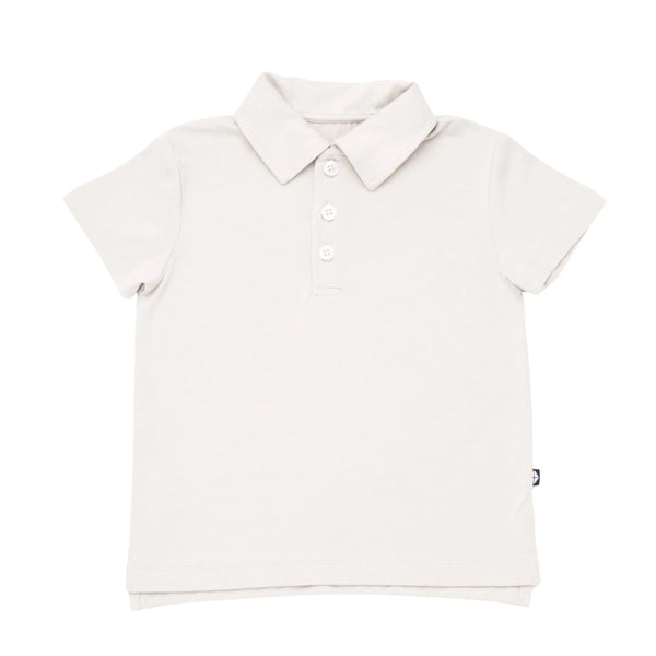 Toddler Short Sleeve Polo in Oat