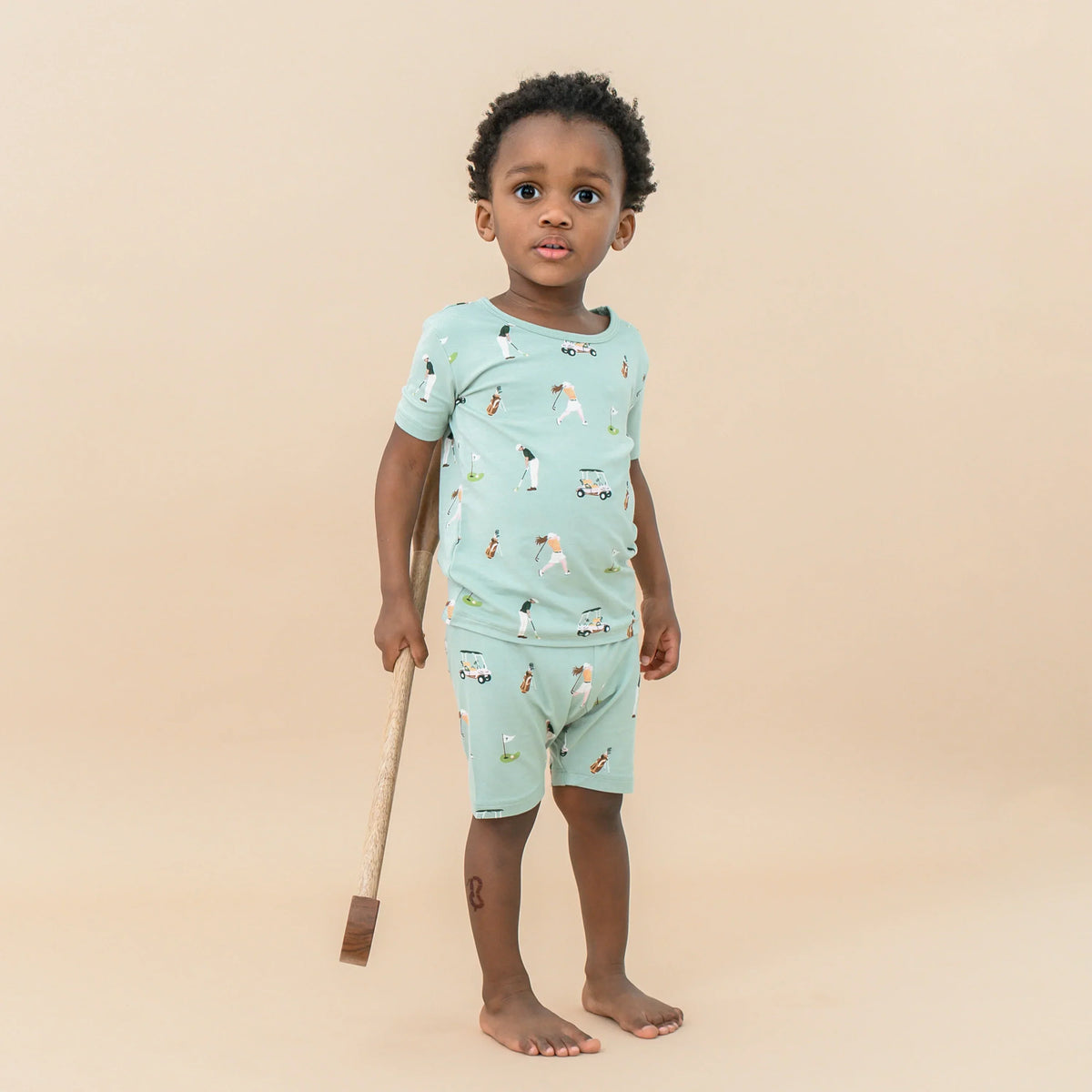 Short Sleeve Pajamas in Golf Main image