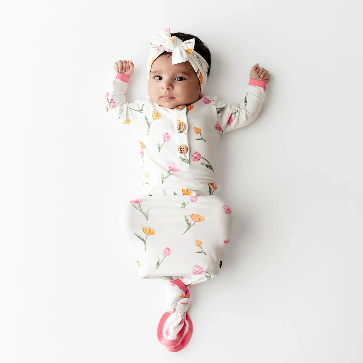 Knotted Gown with Bow Set in Tulip Main image