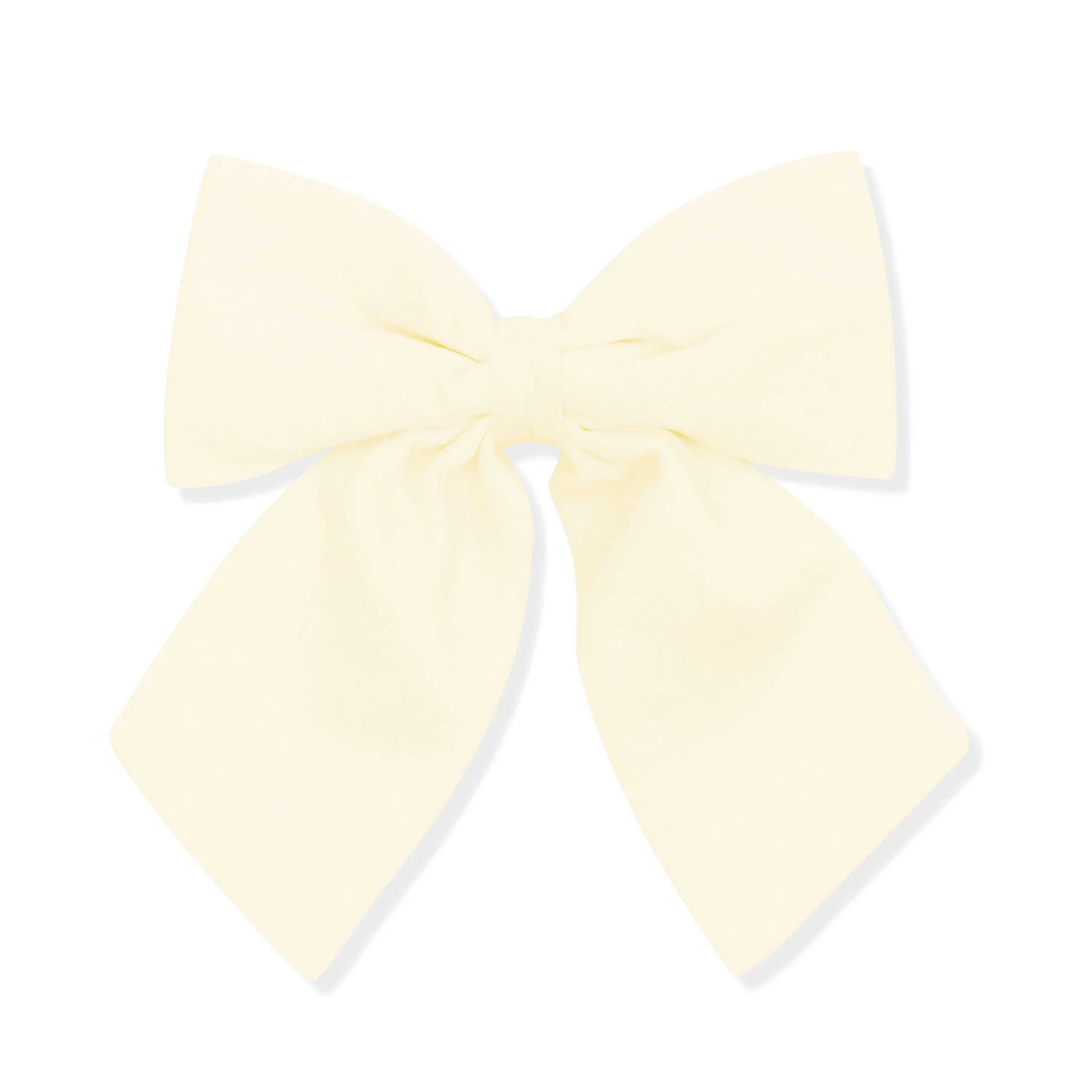 Large Alligator Clip Bow in Chamomile Secondary image