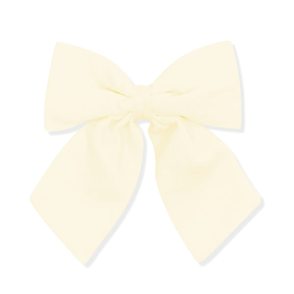 Large Alligator Clip Bow in Chamomile
