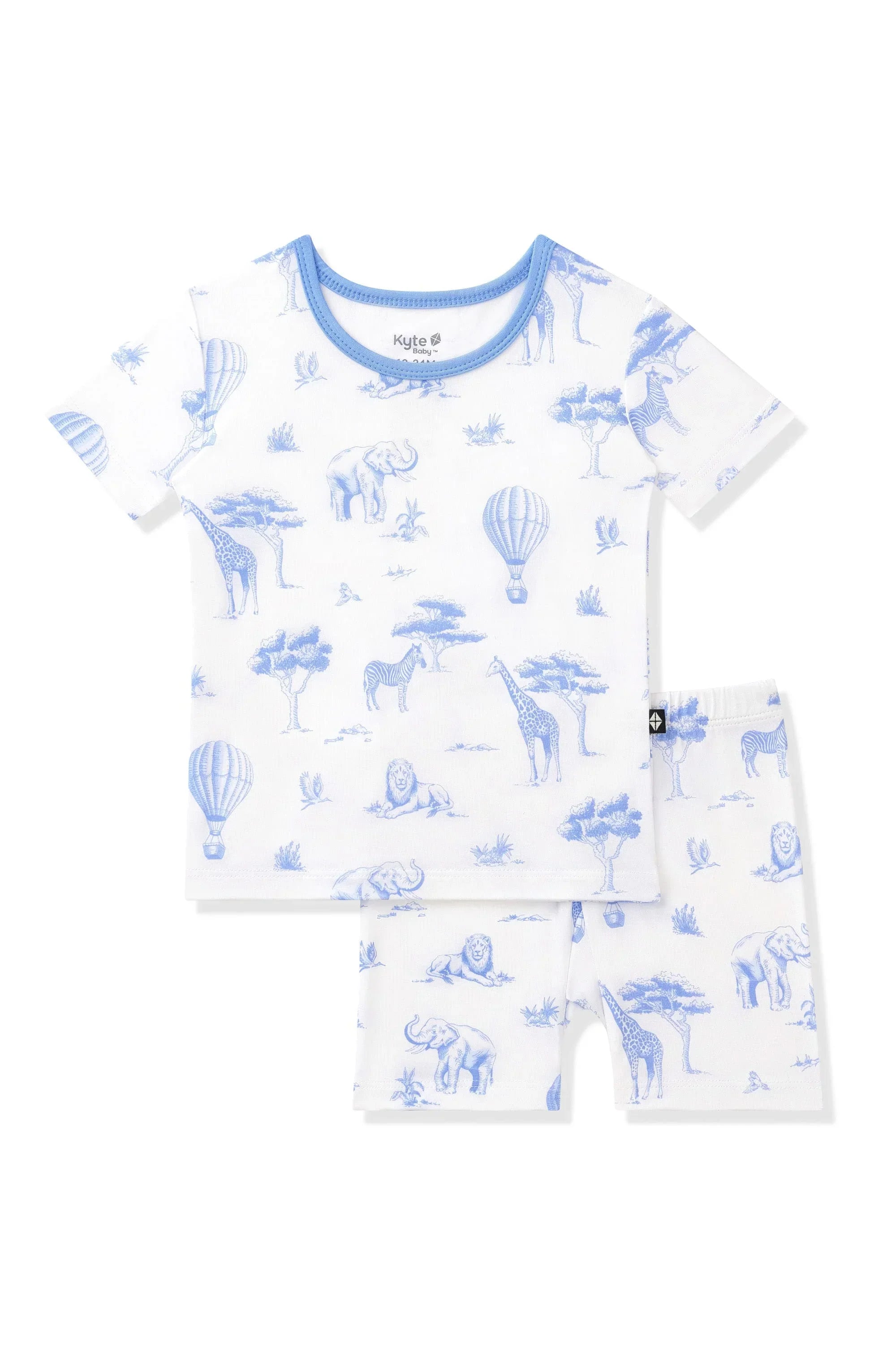 Short Sleeve Pajamas in Toile Safari Secondary image
