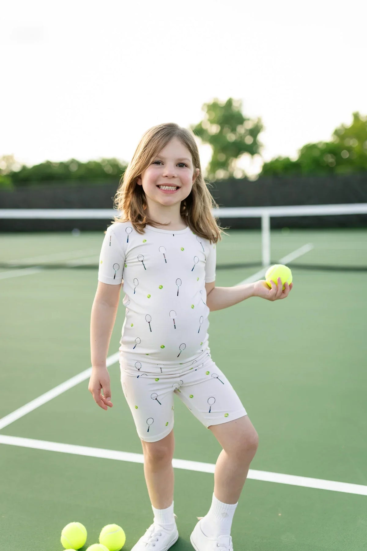 Short Sleeve Pajamas in Tennis Main image
