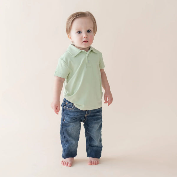 Toddler Short Sleeve Polo in Basil