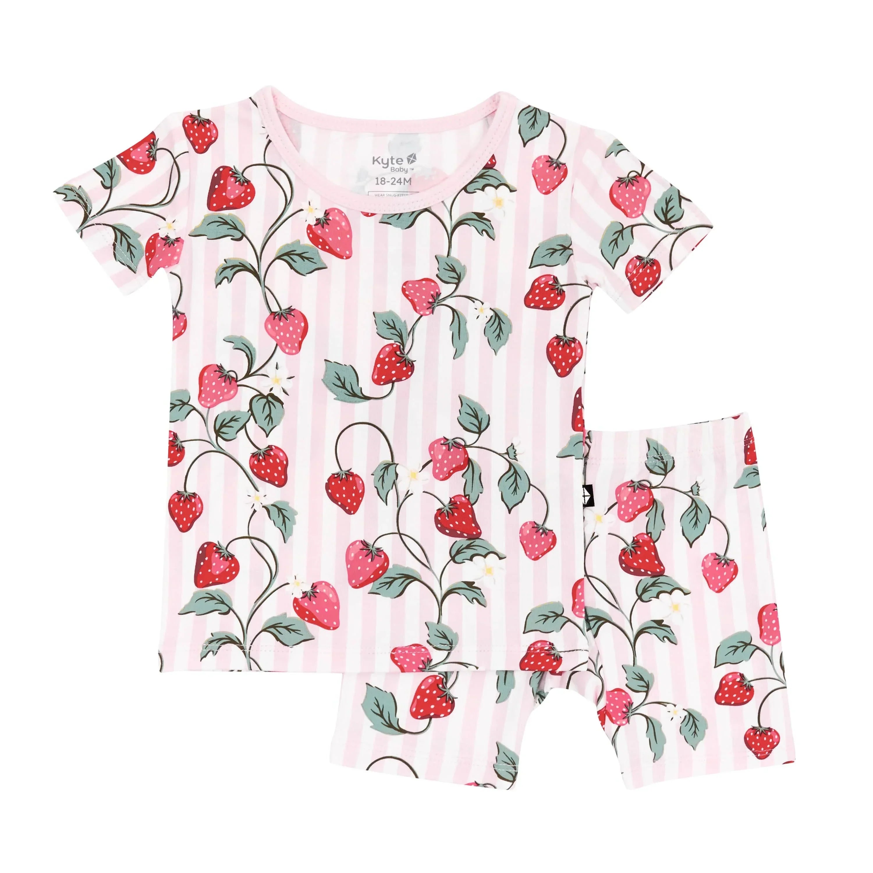 Short Sleeve Pajamas in Strawberry Fields Secondary image