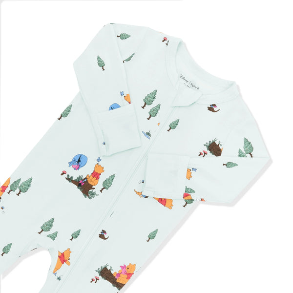 Zippered Footie in Winnie the Pooh Hundred Acre Wood