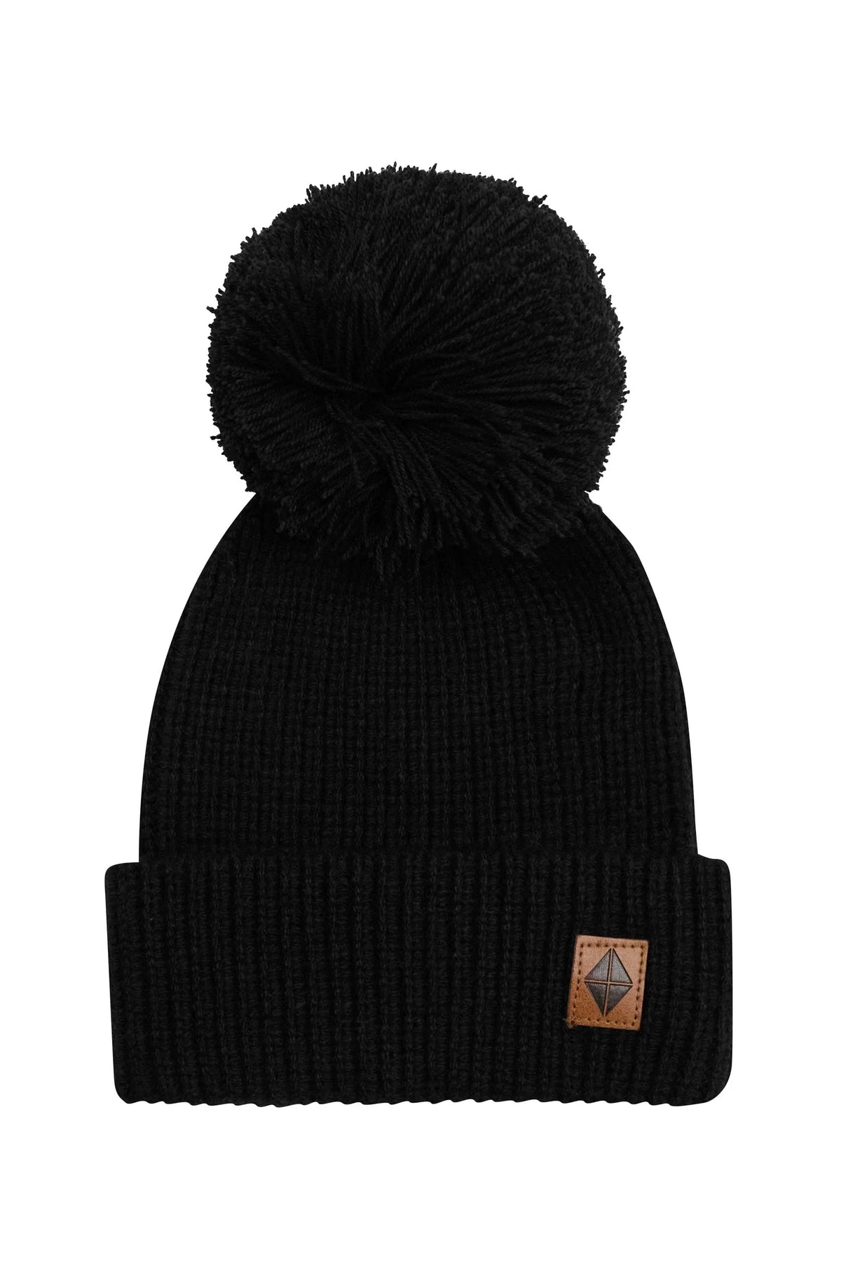 Chunky Knit Pom Beanie in Midnight Main image