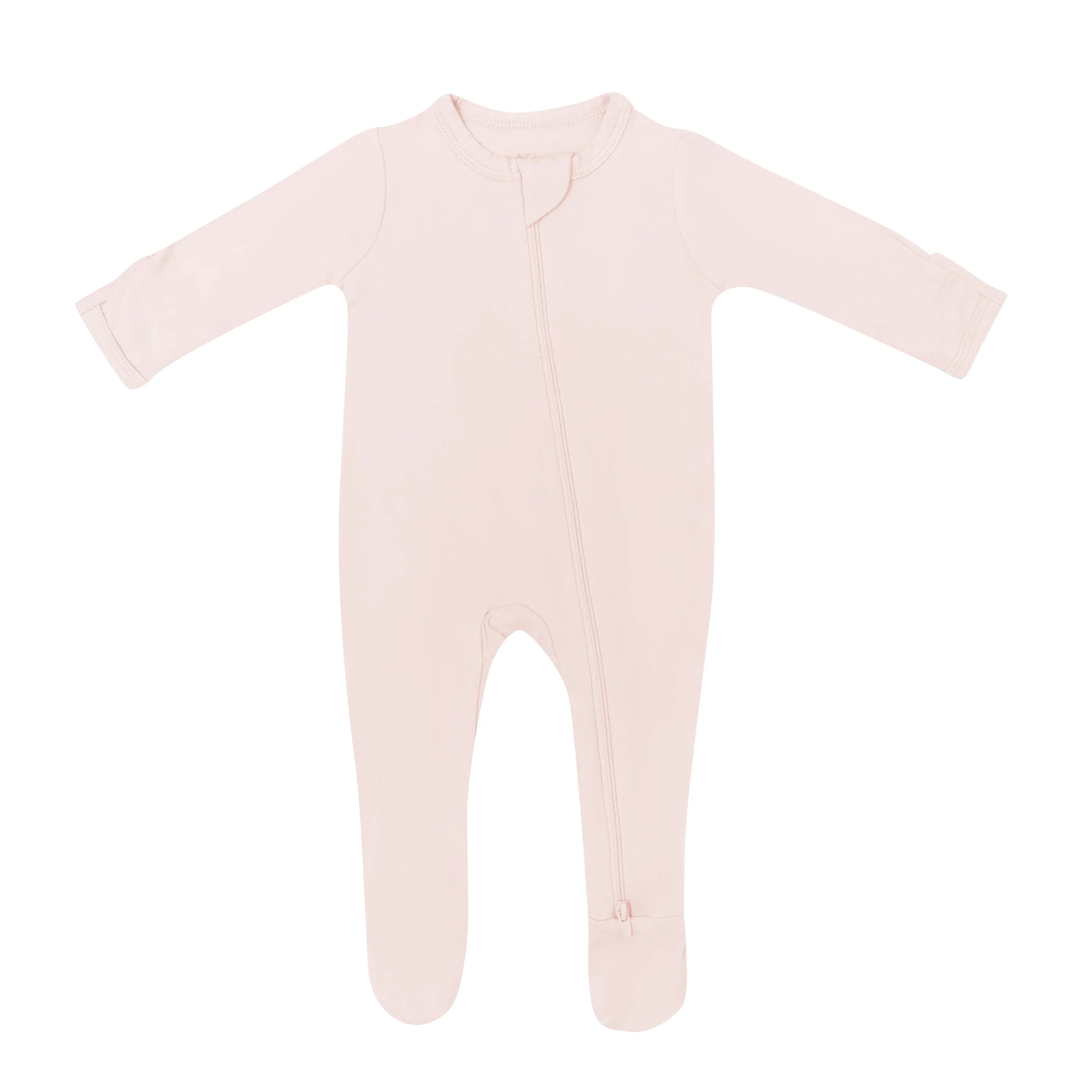 Zippered Footie in Blush Secondary image