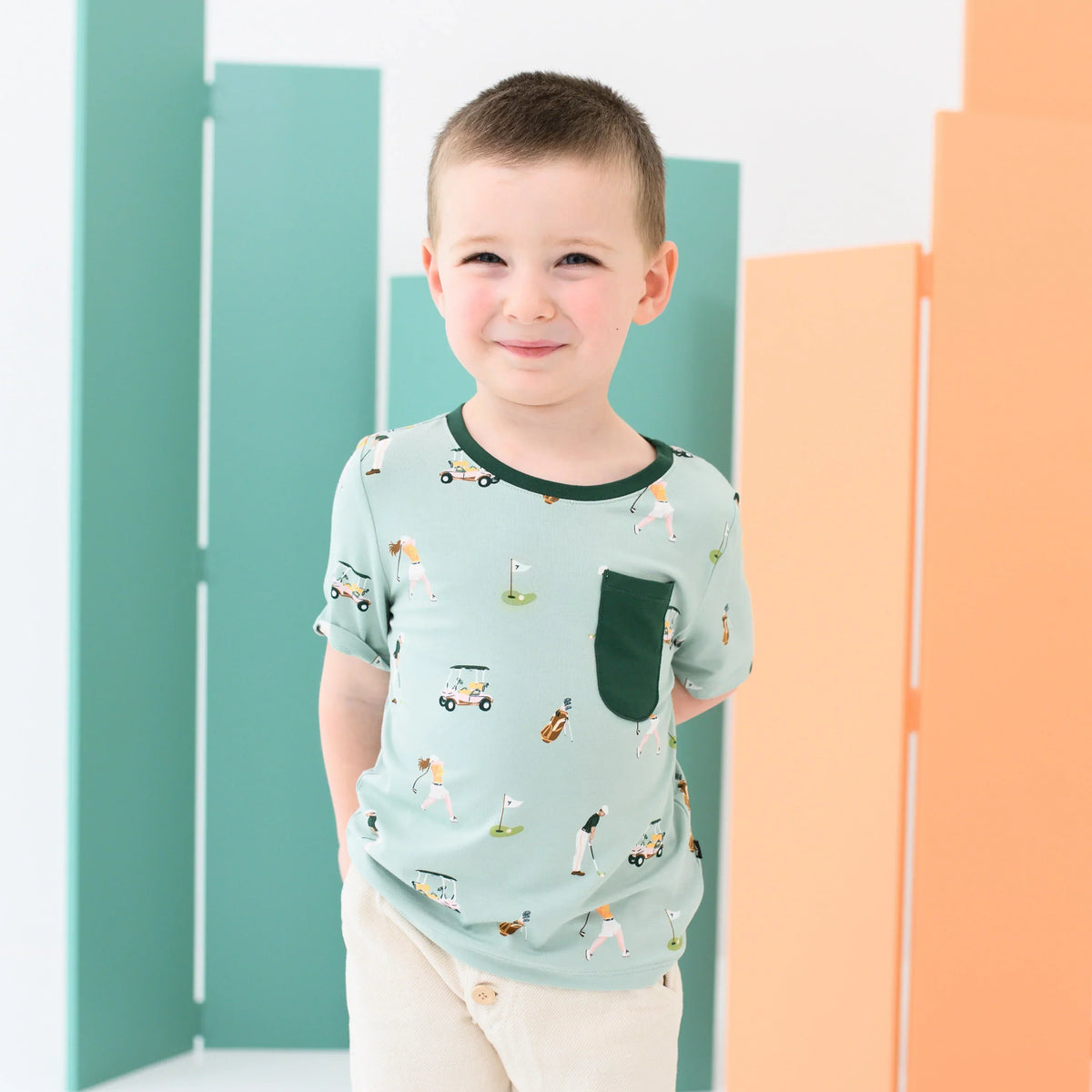 Toddler Crew Neck Tee in Golf Main image