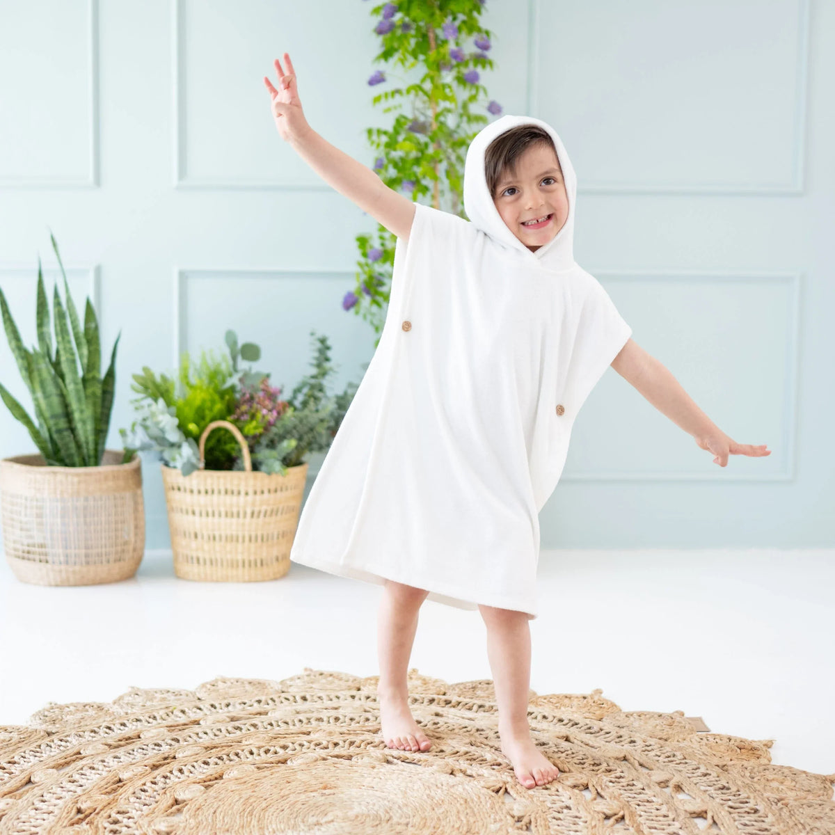 Swim Poncho in Cloud Main image