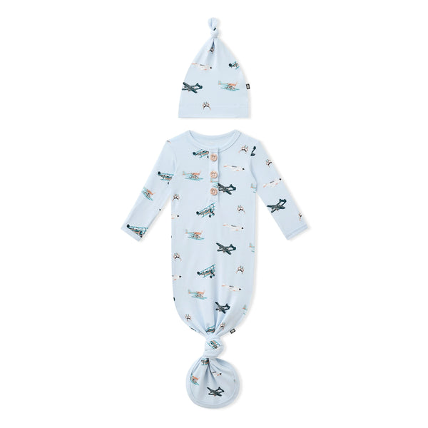 Knotted Gown with Hat Set in Take Off