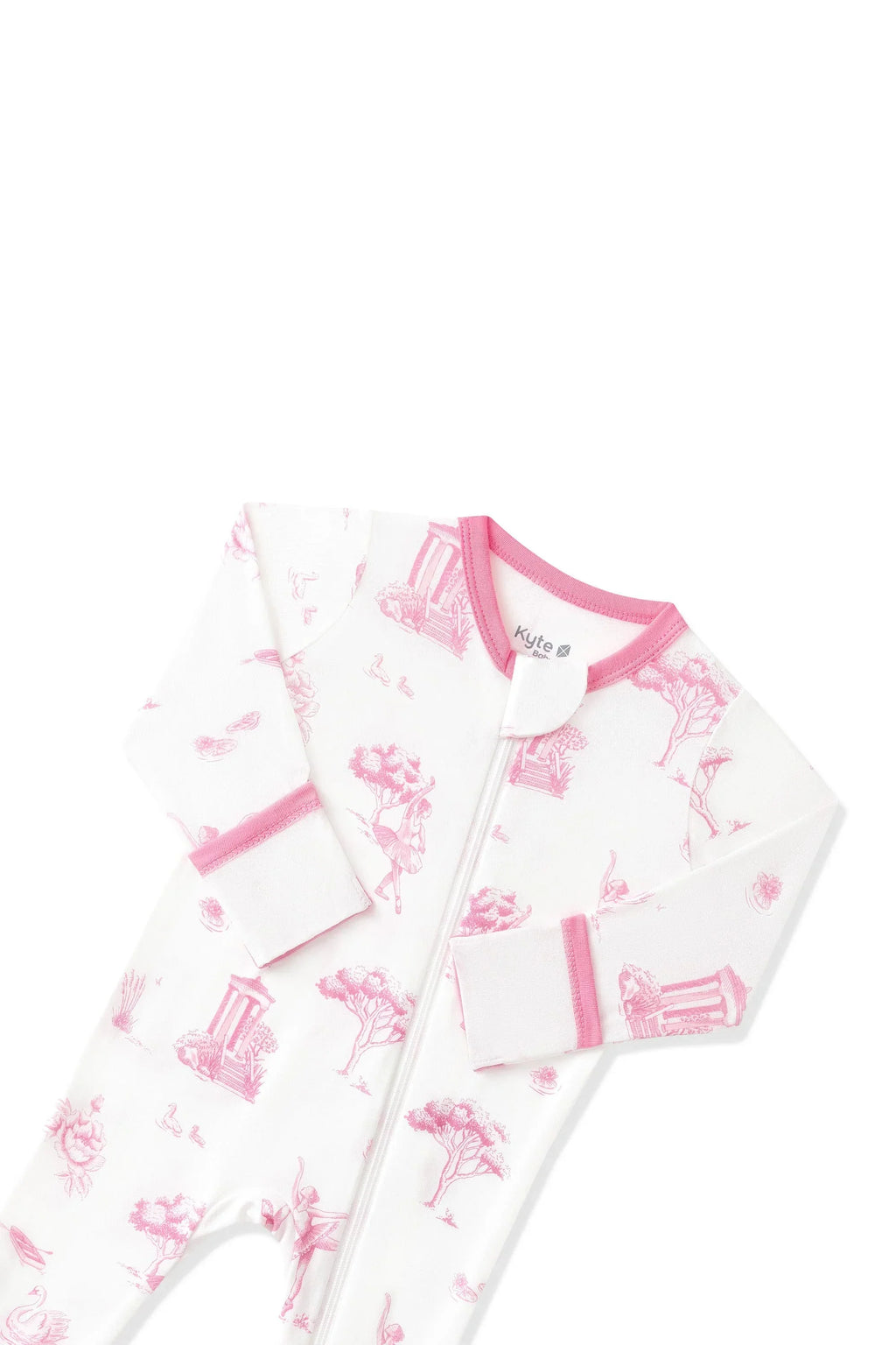 Zippered Footie in Toile Ballet