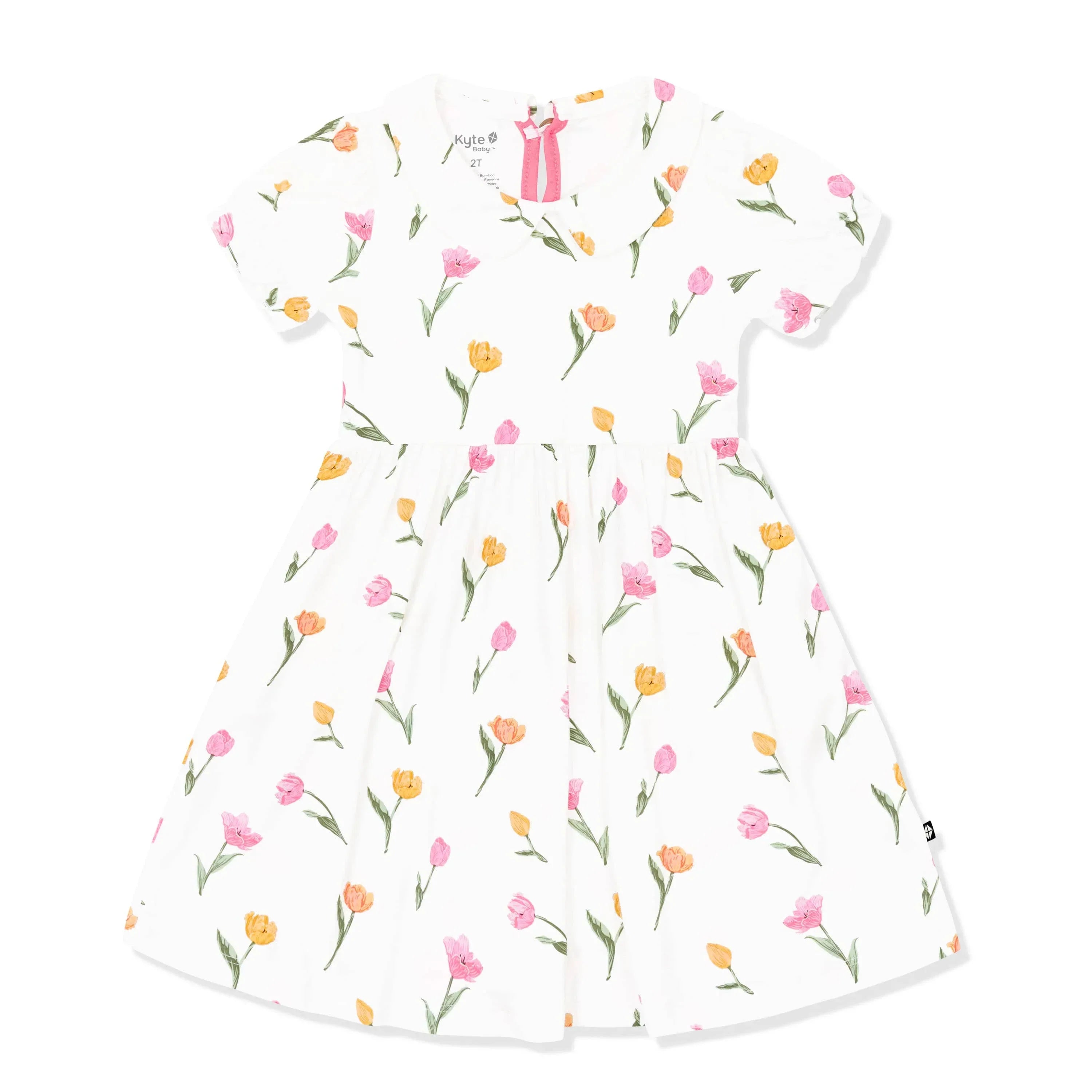 Peter Pan Collar Dress in Tulip Secondary image