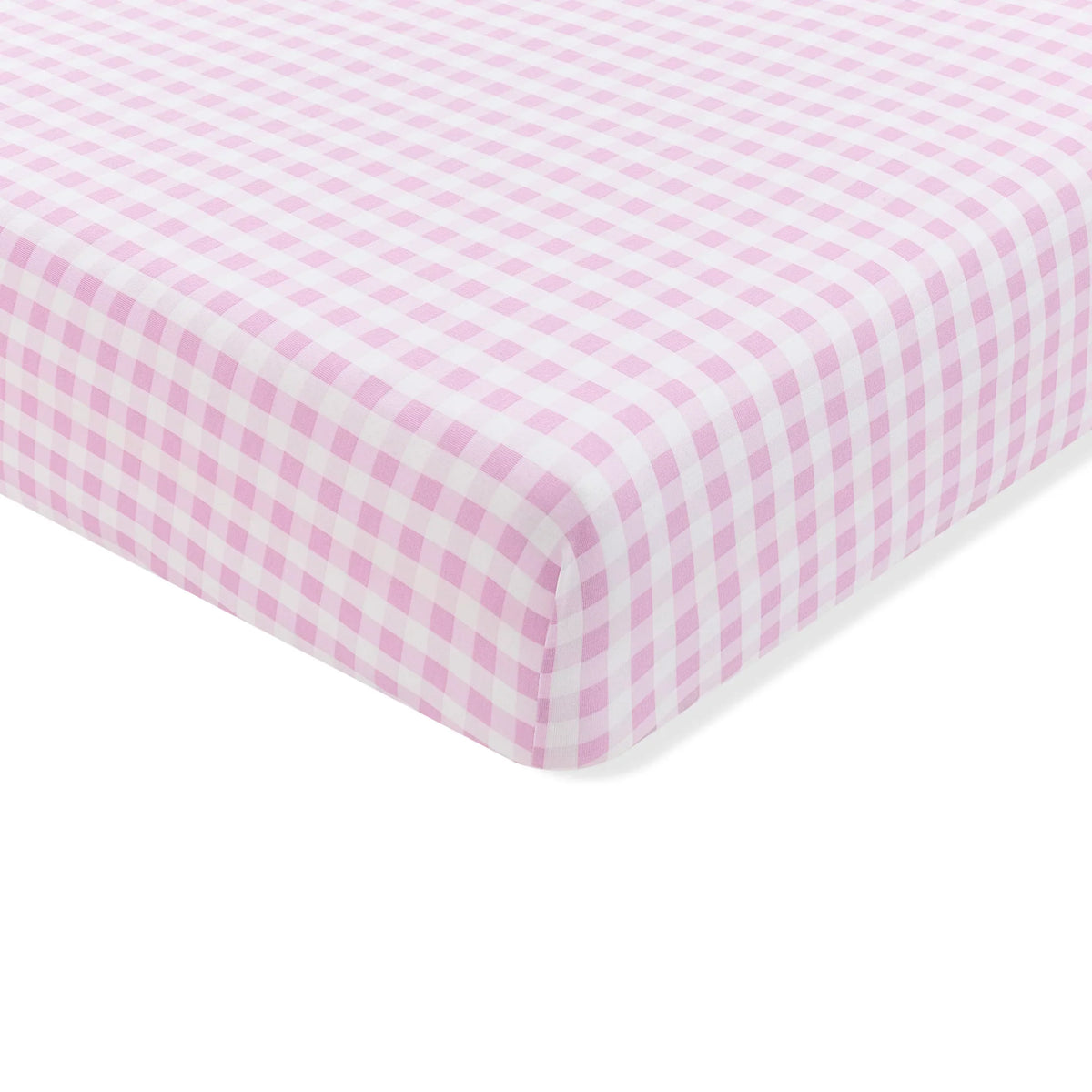 Crib Sheet in Gingham Thistle Main image