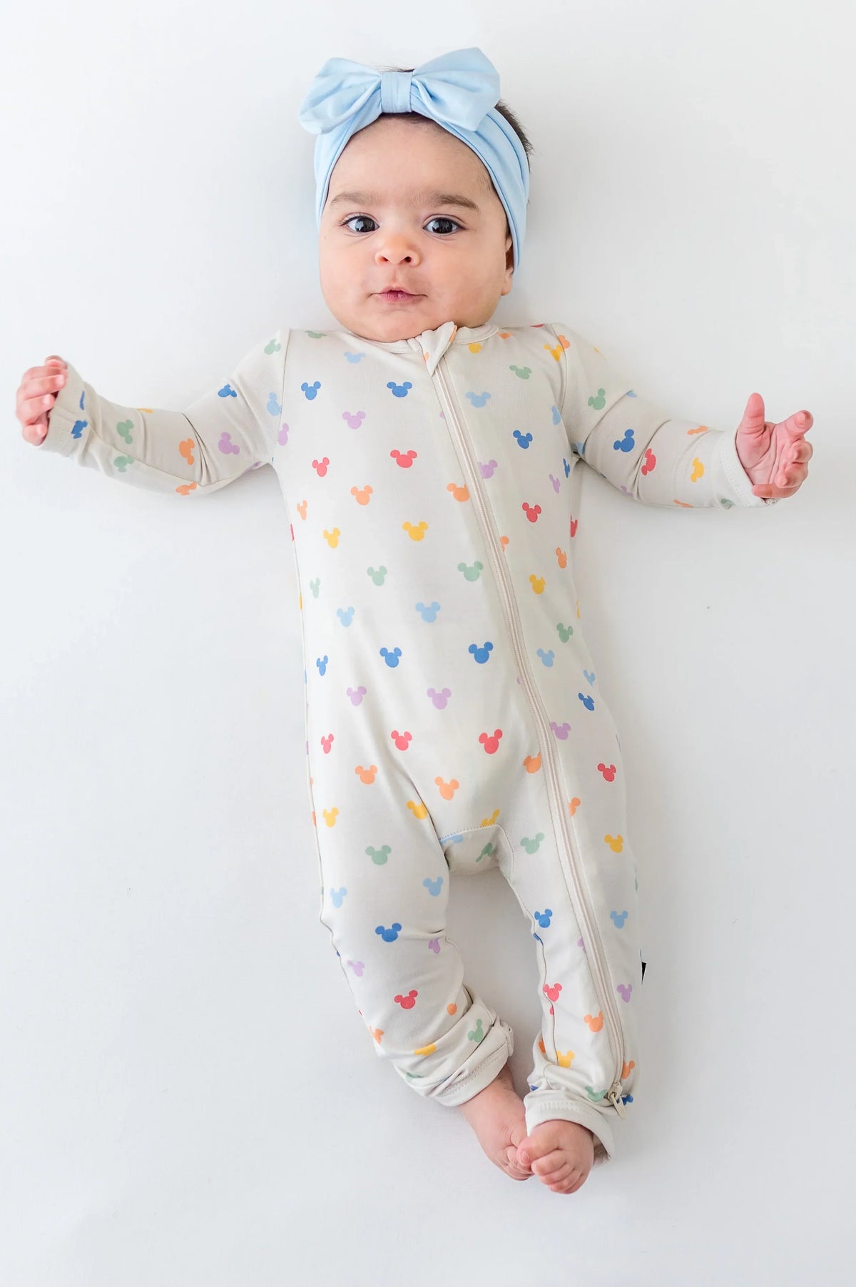 Zippered Romper in Pastel Mickey Mouse Main image