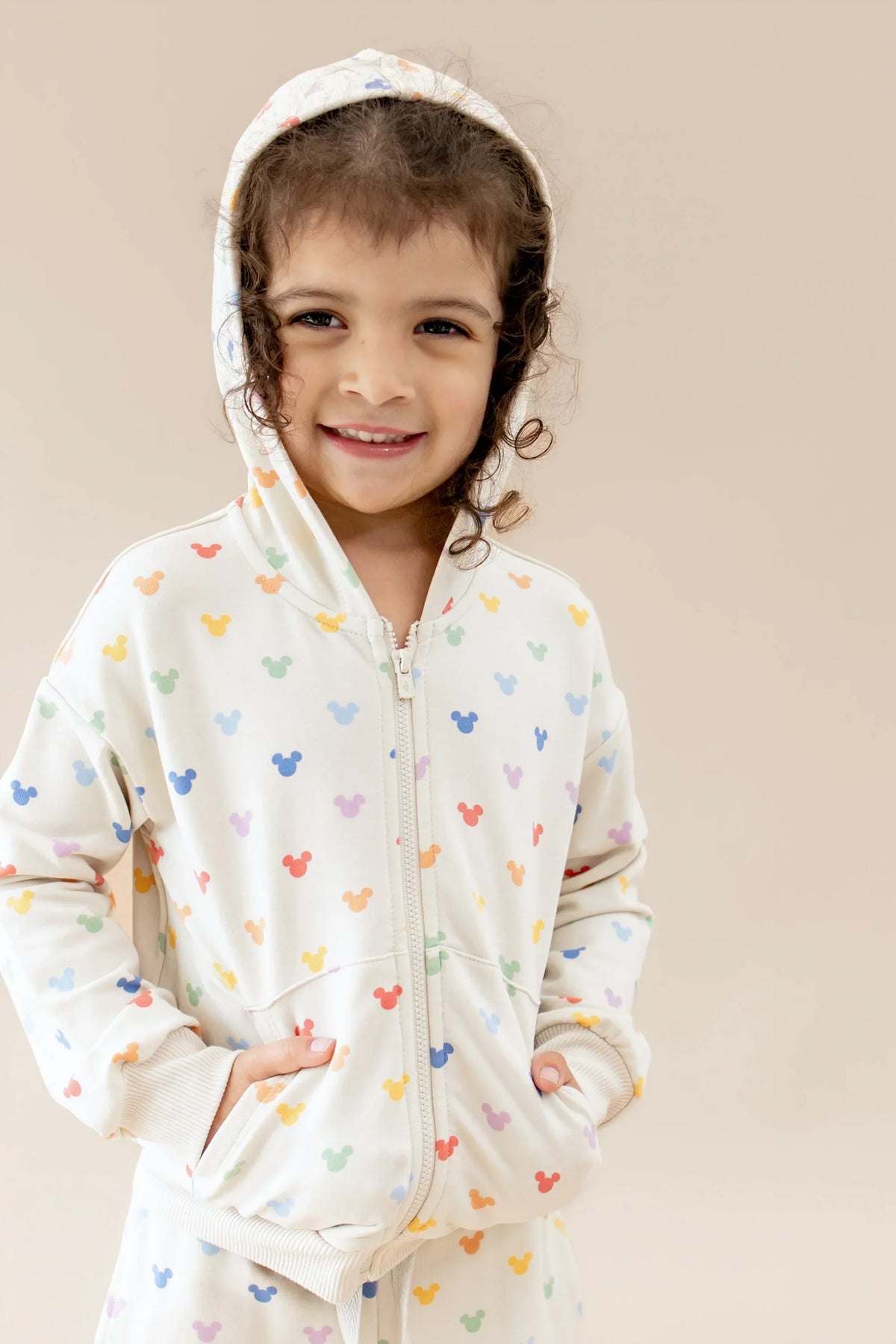 Zip-Up Hoodie in Pastel Mickey Mouse Main image