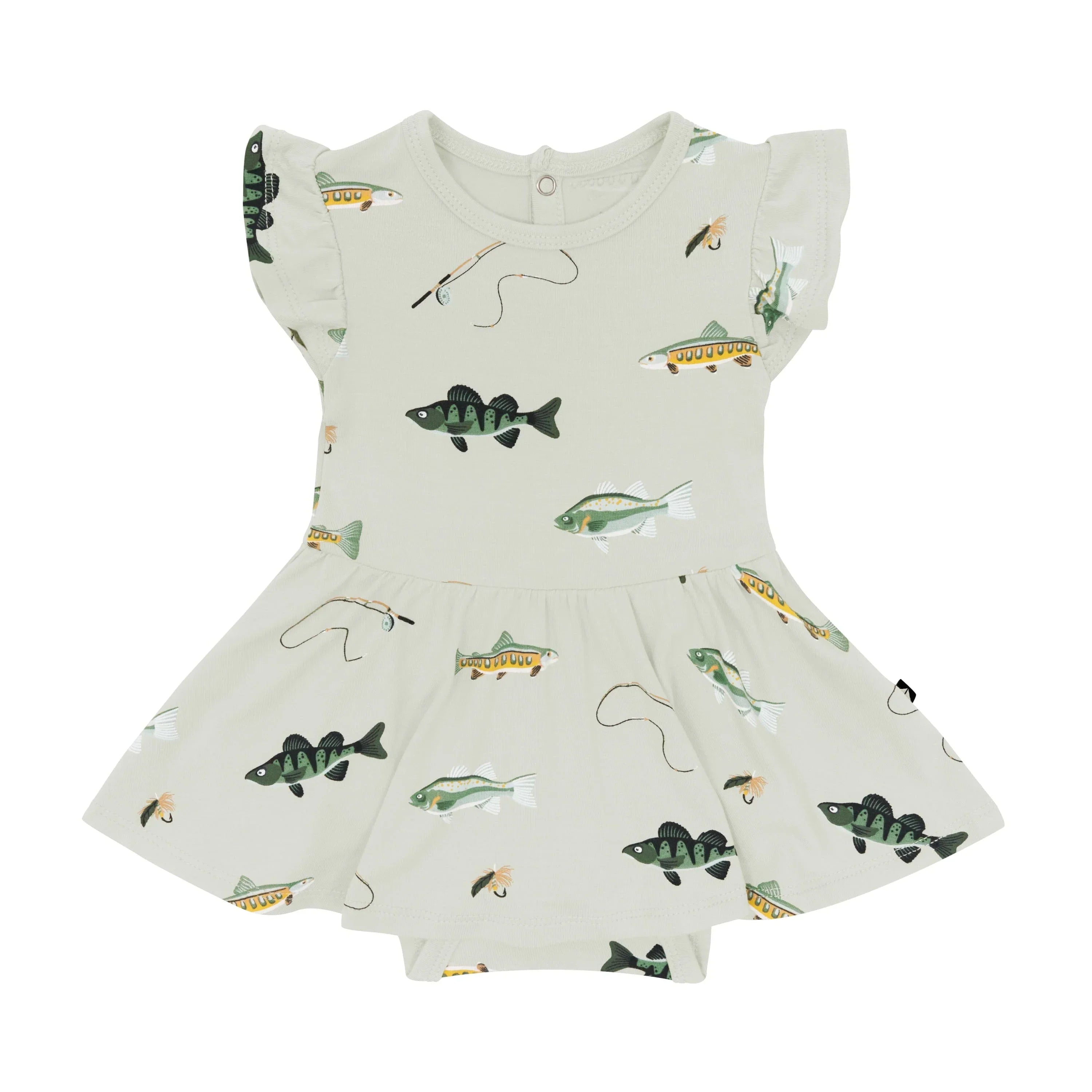 Twirl Bodysuit Dress in Fishing Secondary image