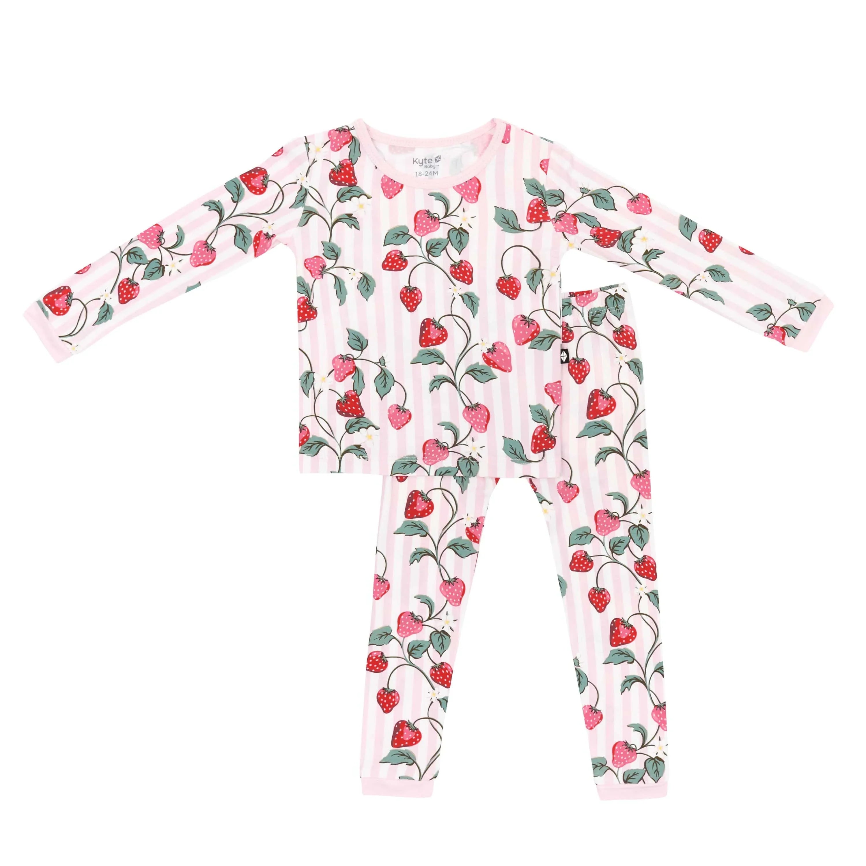 Long Sleeve Pajamas in Strawberry Fields Secondary image