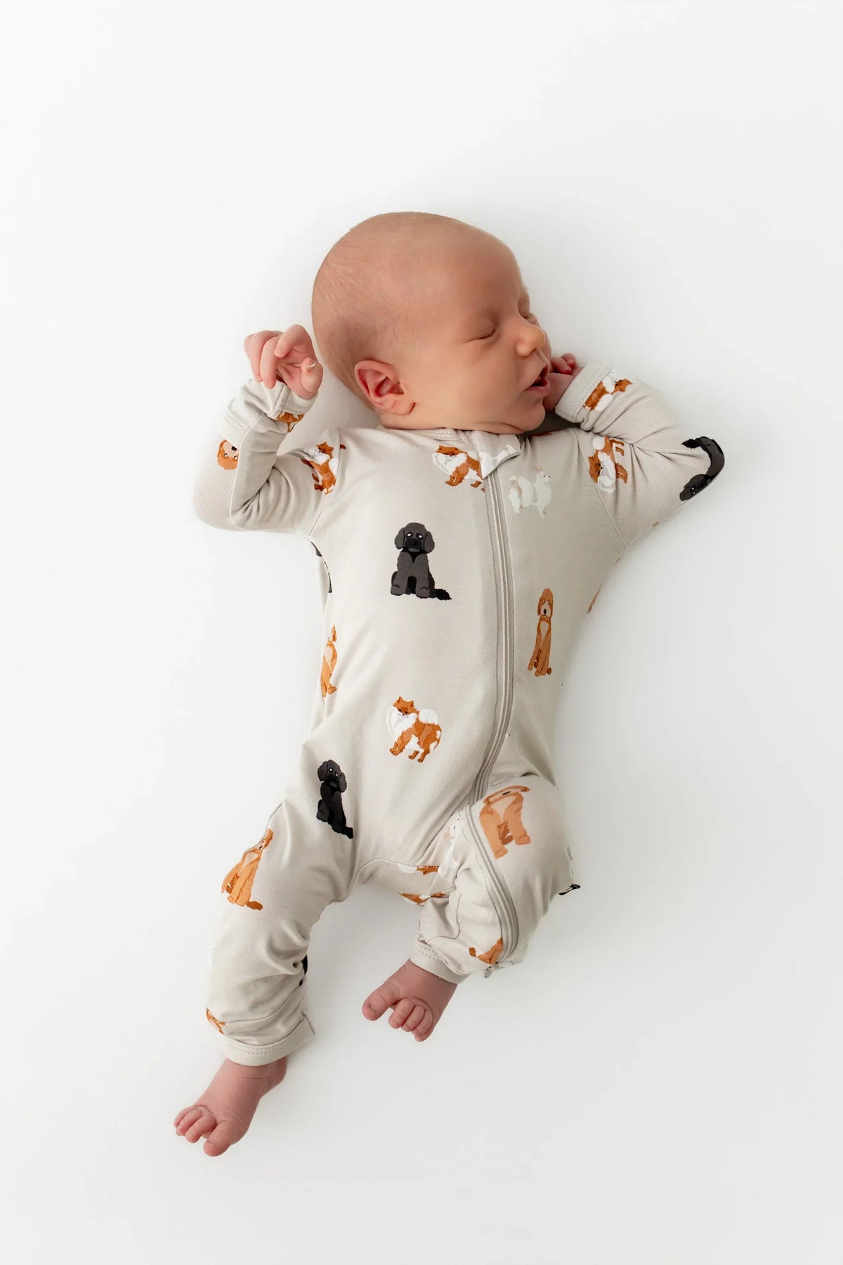 Zippered Romper in Fluffy Dog Main image