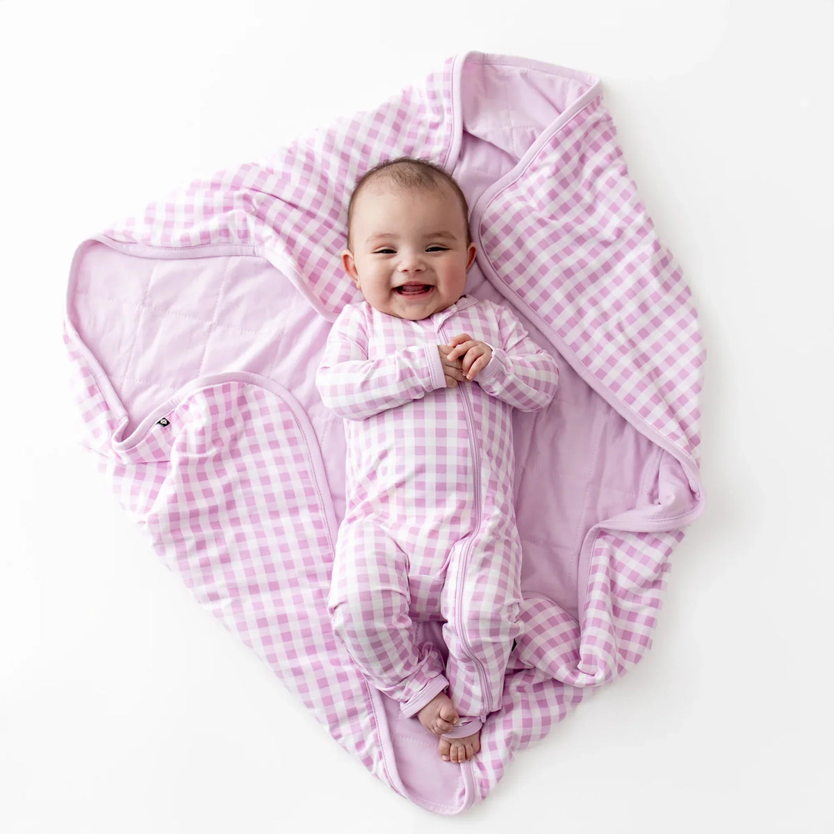 Baby Blanket in Gingham Thistle 1.0 Main image