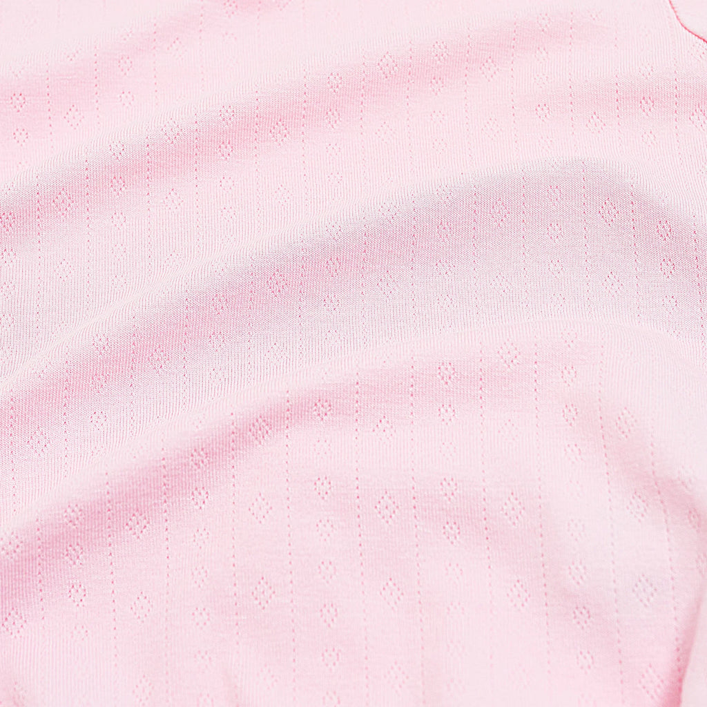 Pointelle Short Sleeve Set in Sakura