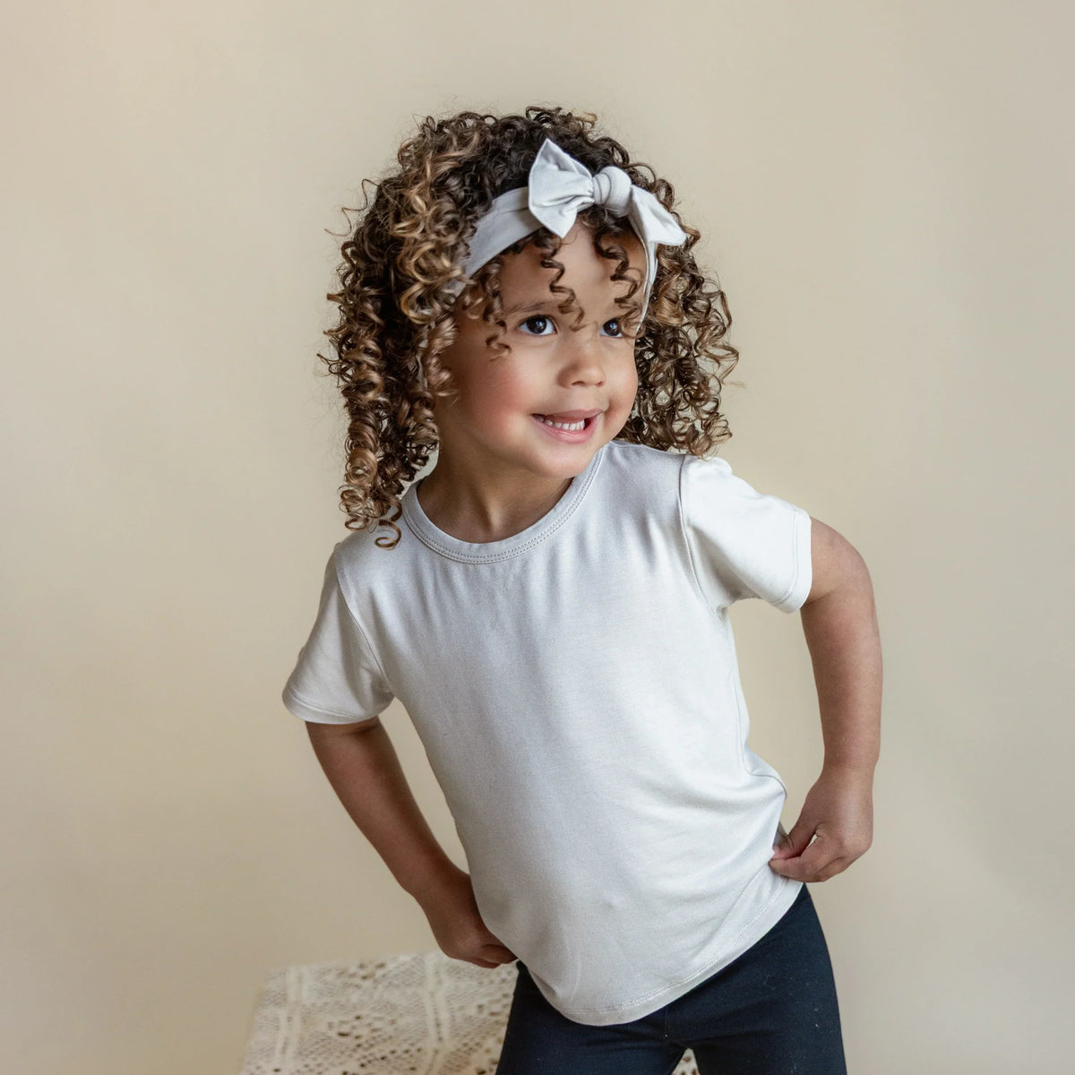 Toddler Basic Tee in Oat Main image