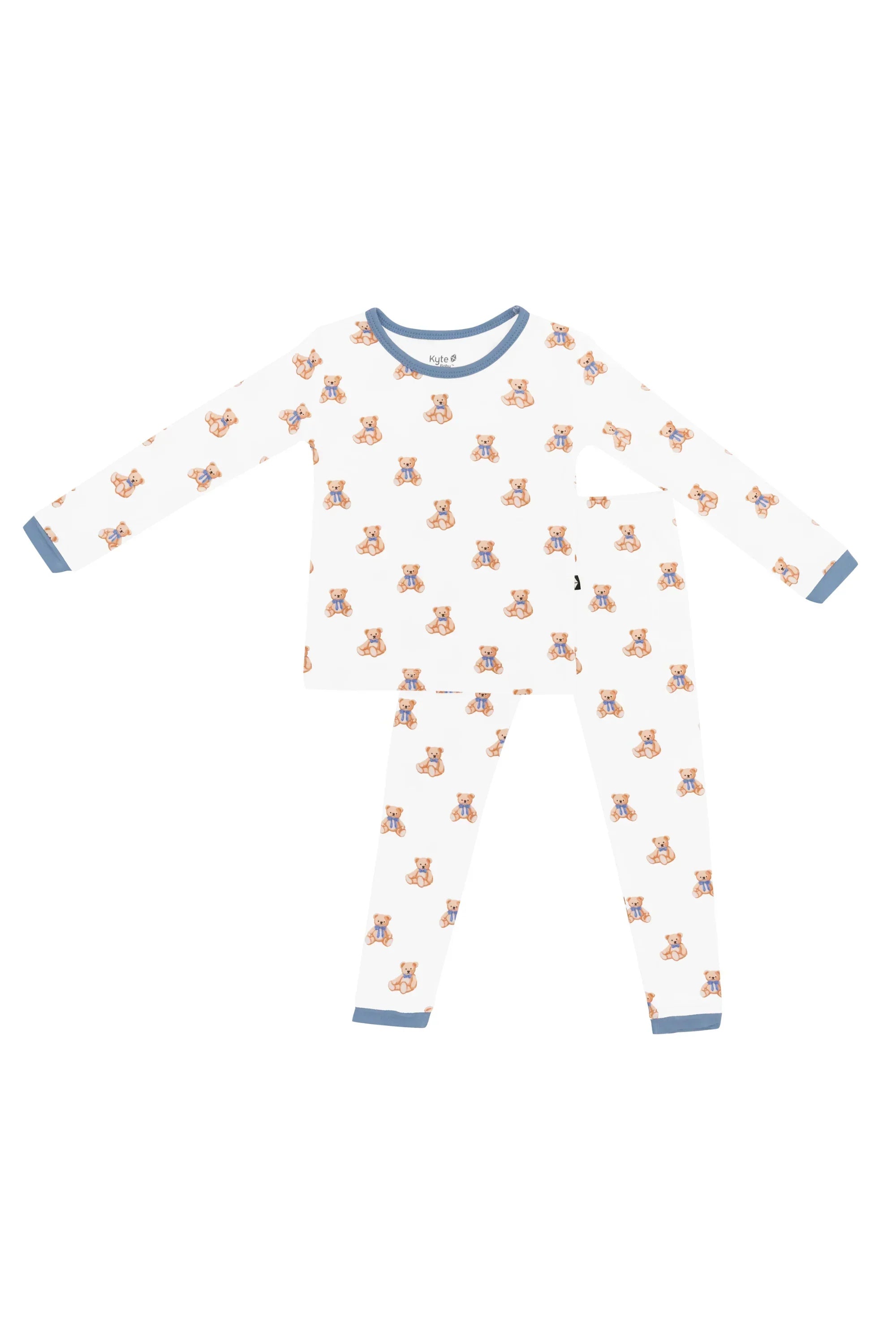 Long Sleeve Pajamas in Teddy Bear Secondary image