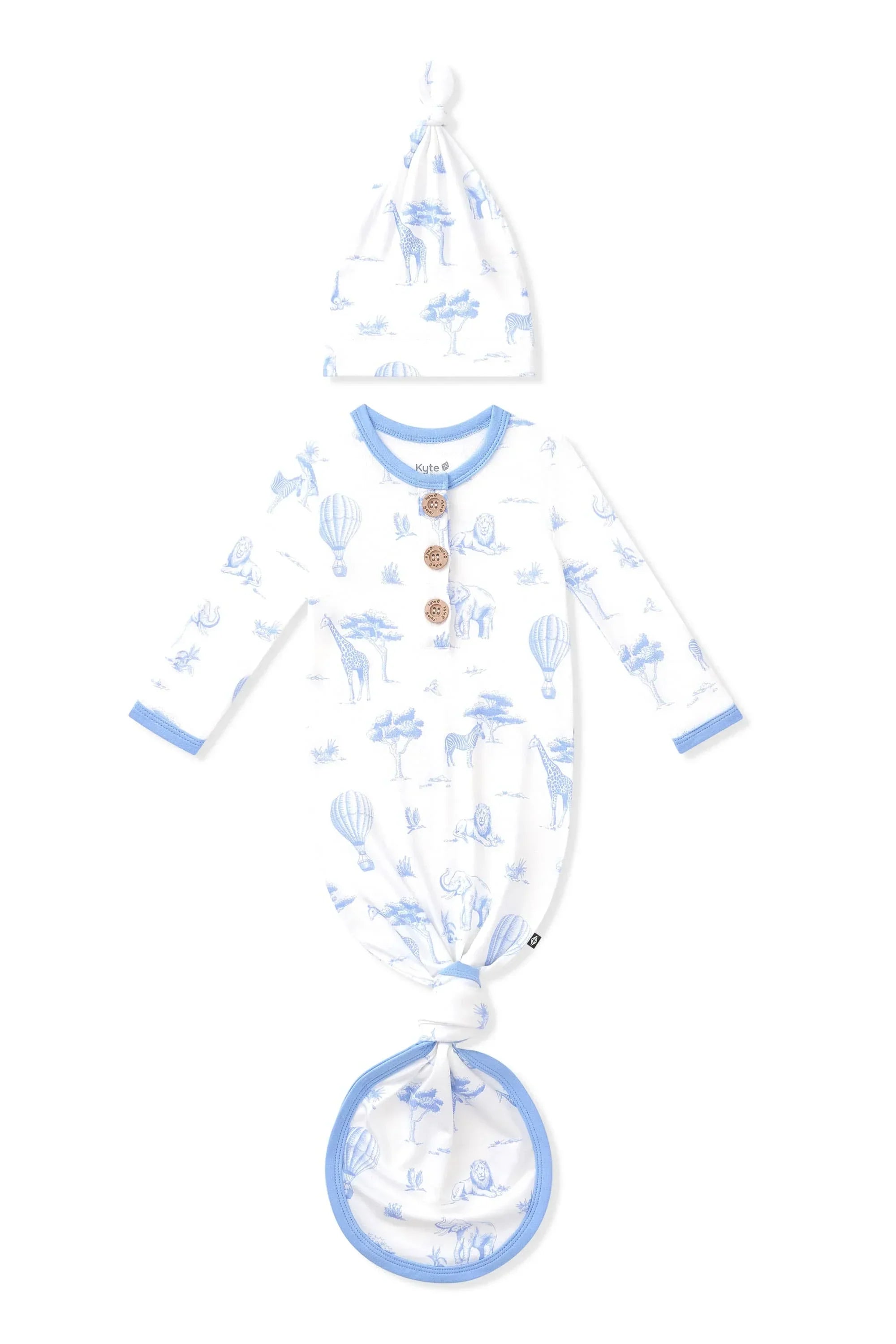 Knotted Gown with Hat Set in Toile Safari Secondary image