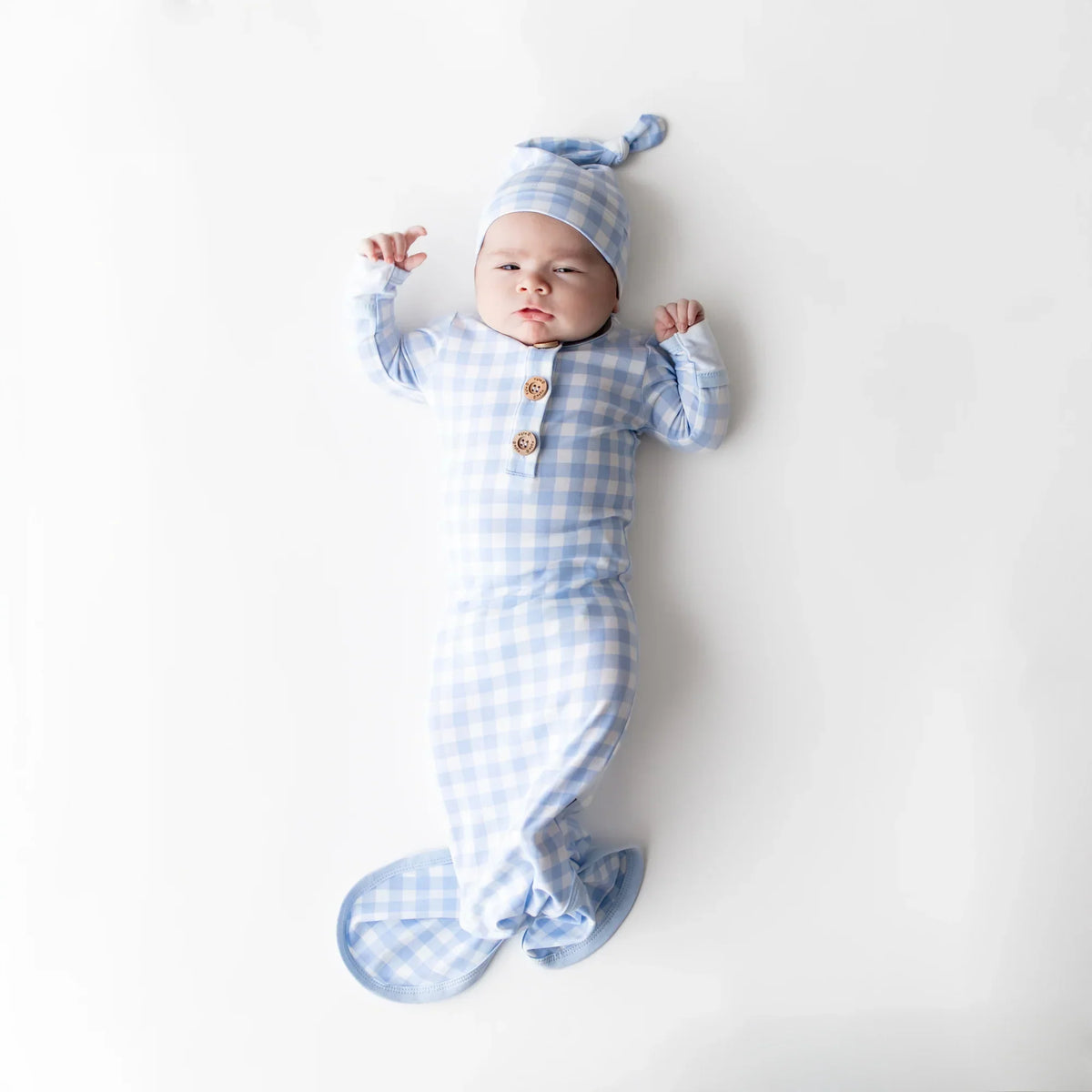 Knotted Gown with Hat Set in Gingham Breeze Main image