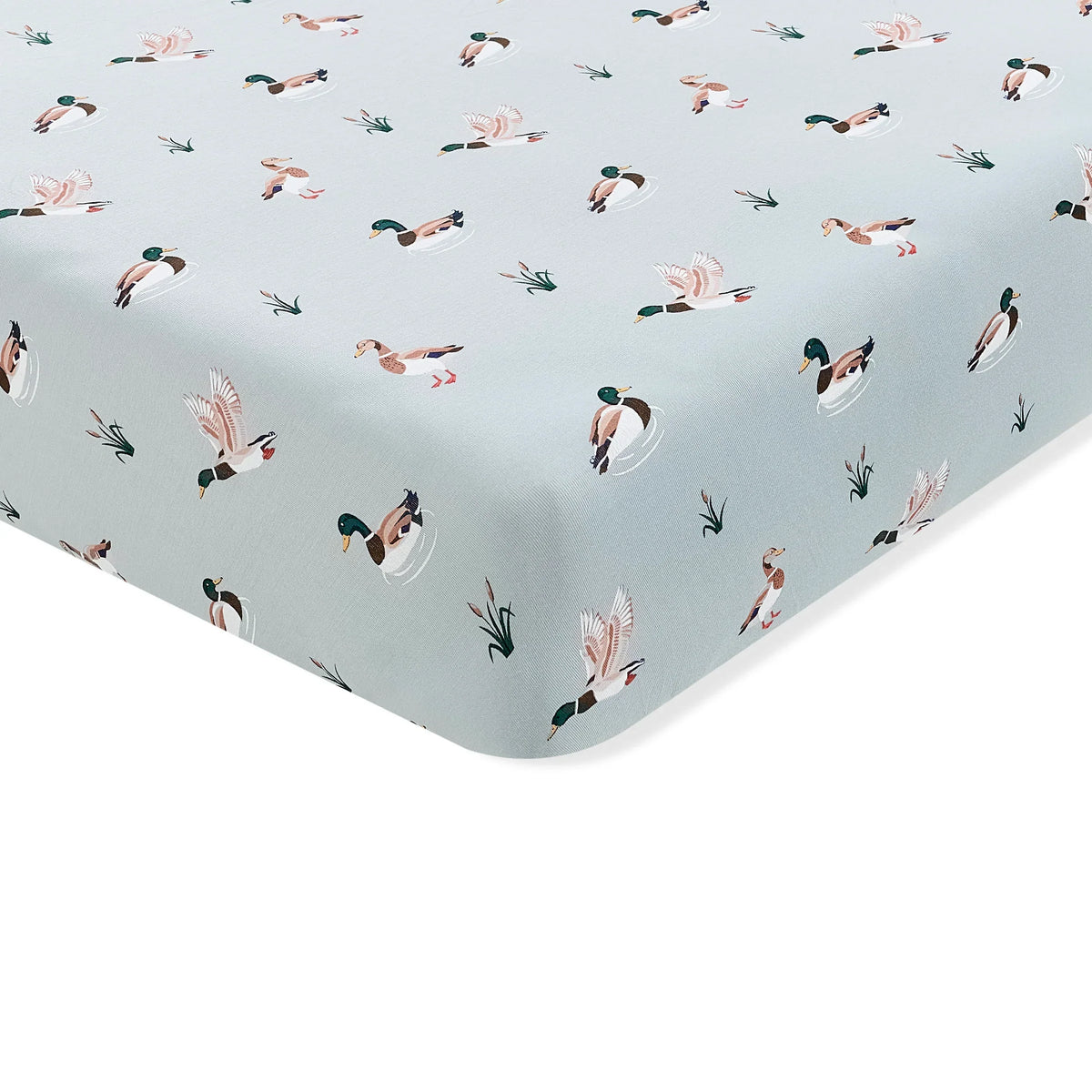 Crib Sheet in Mallard Duck Main image