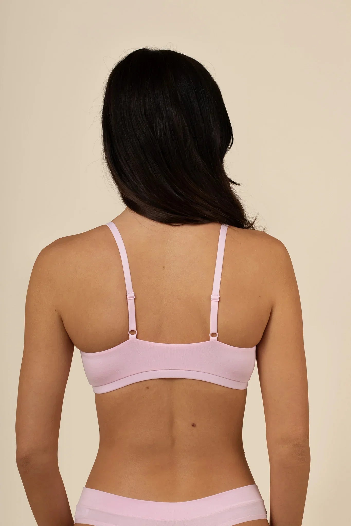 Women's Scoop Neck Bralette in Peony Secondary image