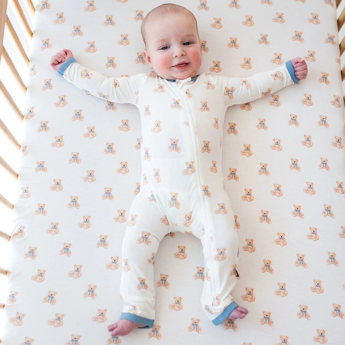 Zippered Romper in Teddy Bear Main image
