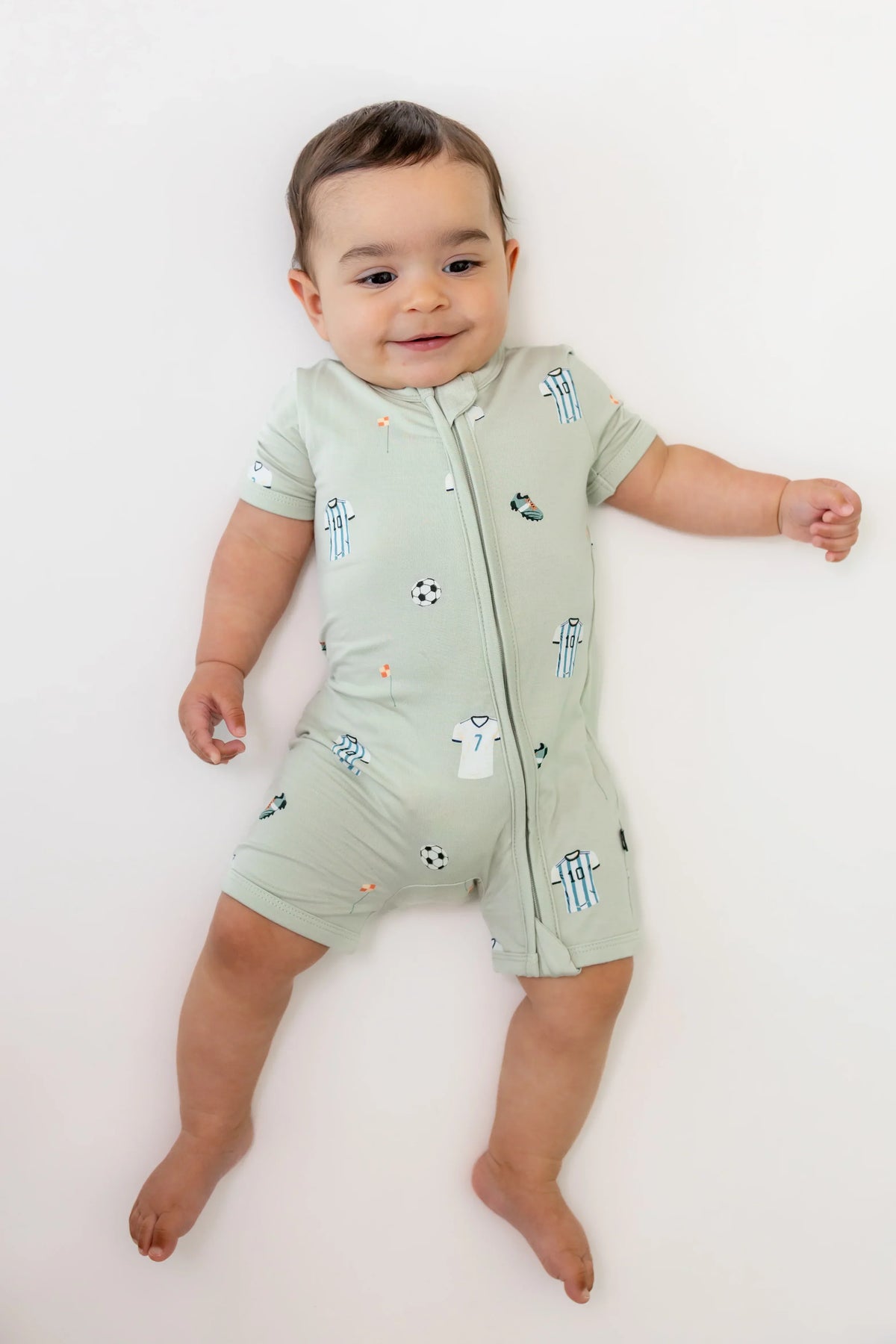 Zipper Shortall Romper in Soccer Main image